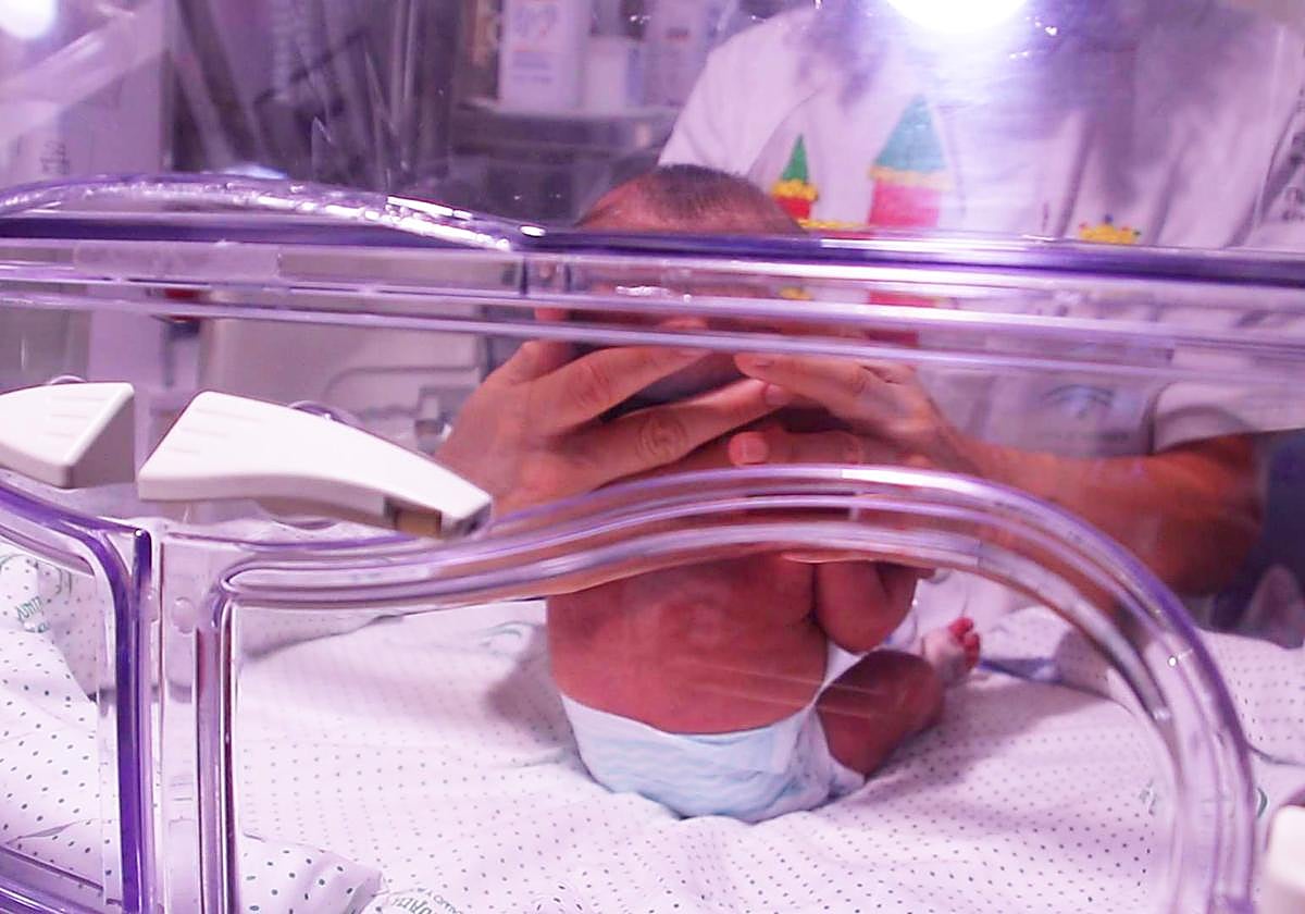 Un prematuro en la unidad de Neonatología del Hospital Virgen Macarena de Sevilla