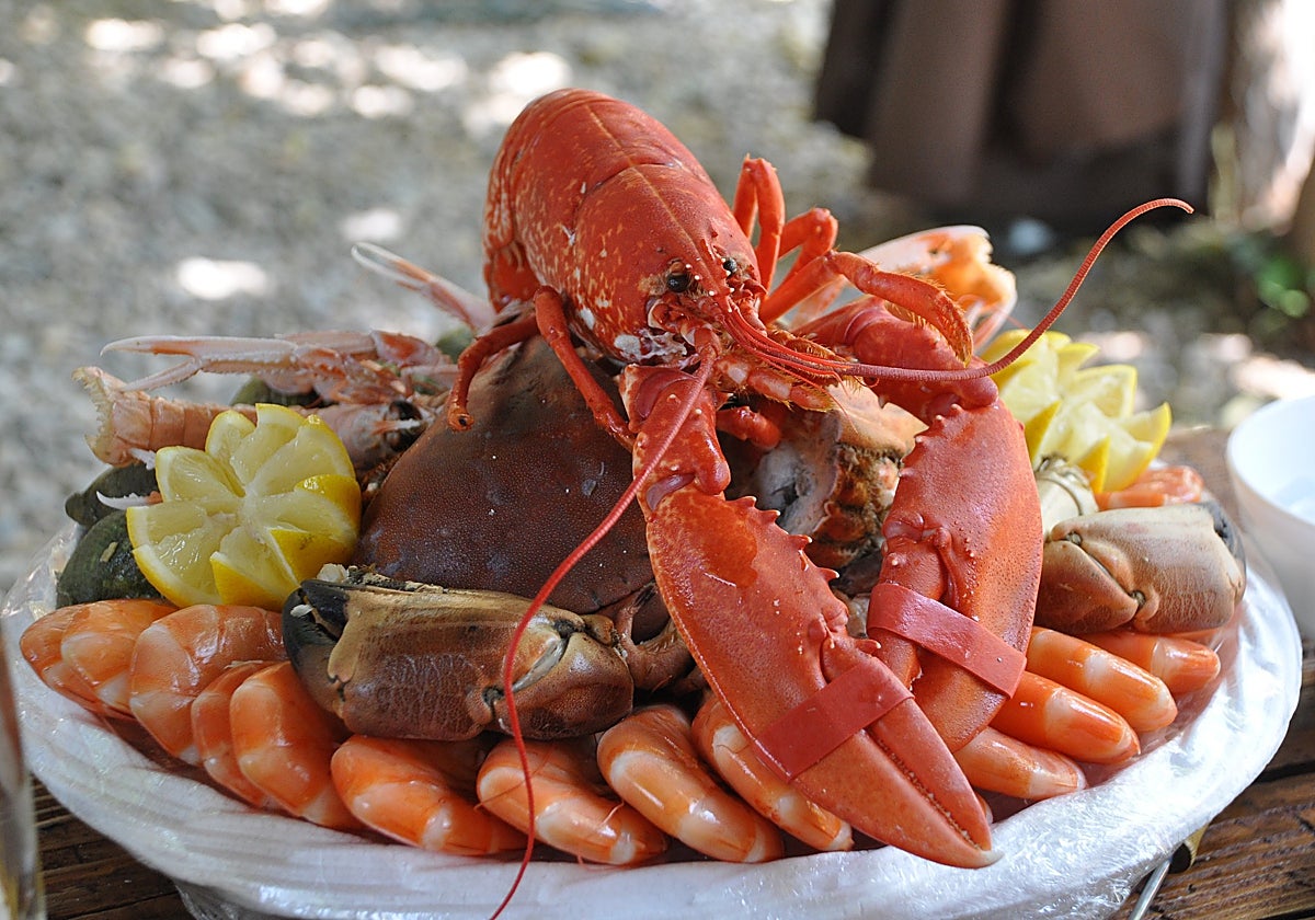 El marisco es uno de los platos estrella en las comidas de Navidad