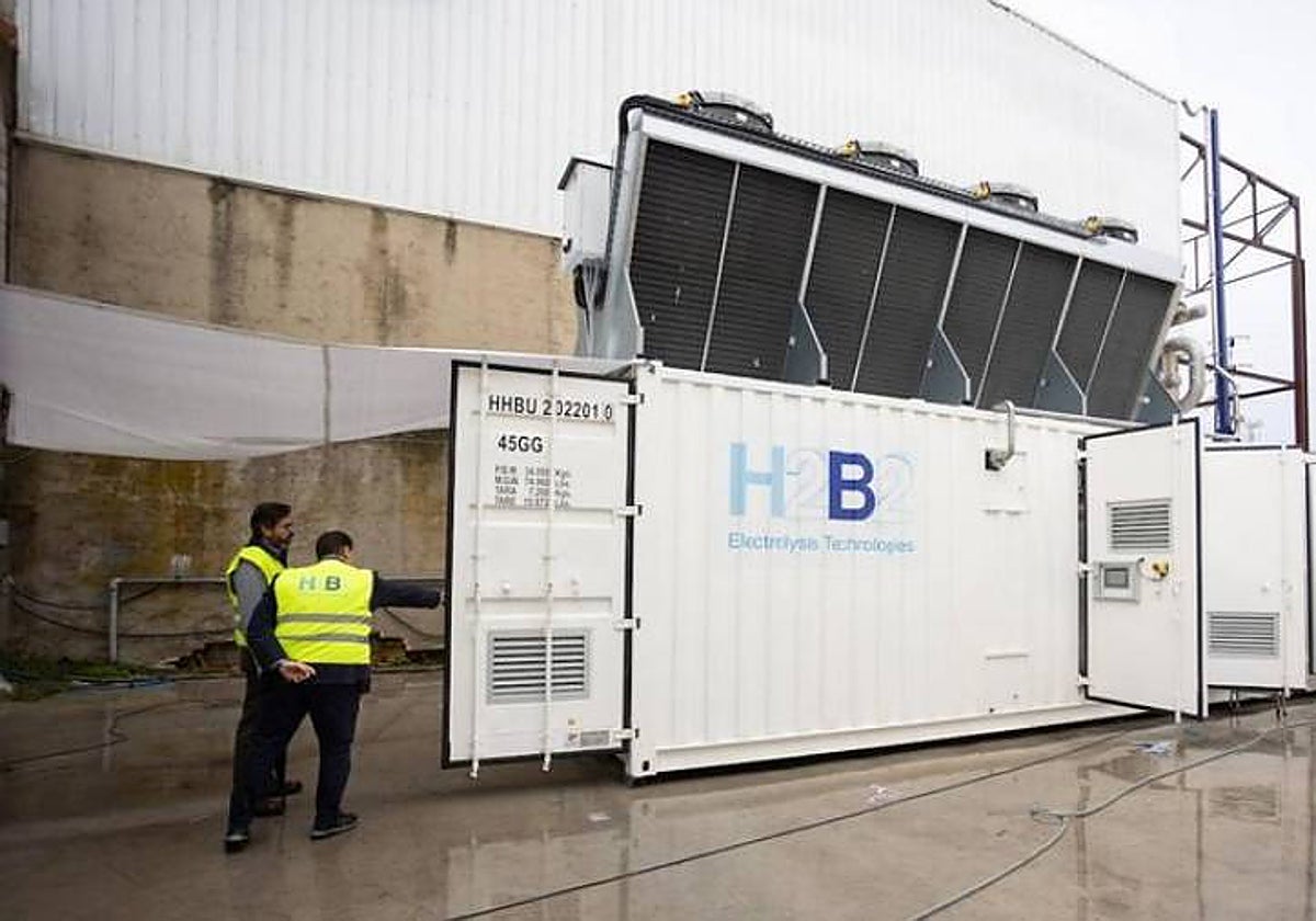 Electrolizador fabricado por H22 en sus instalaciones de Dos Hermanas (Sevilla)