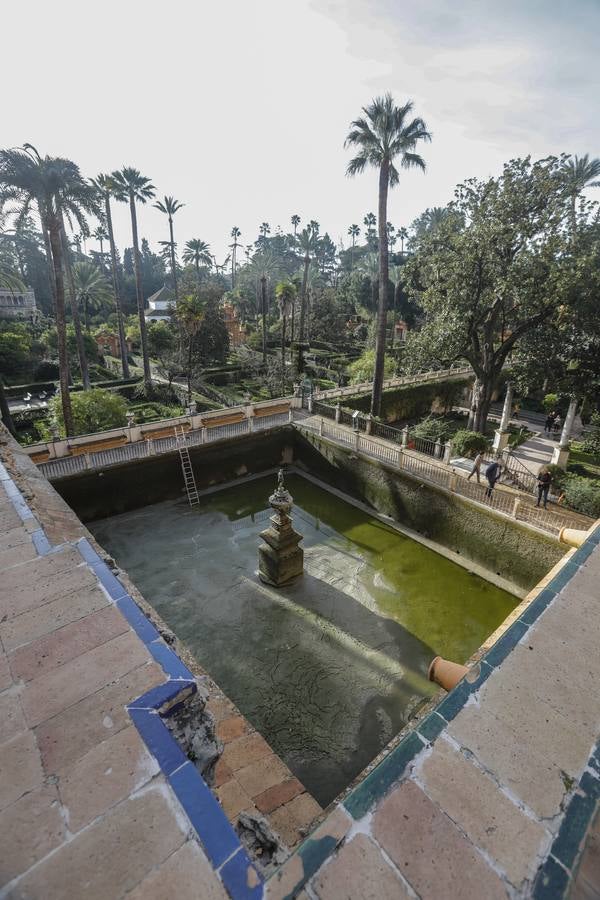 El alcalde aprovechó la visita para hacer balance de las obras de restauración llevadas a cabo en el Real Alcázar