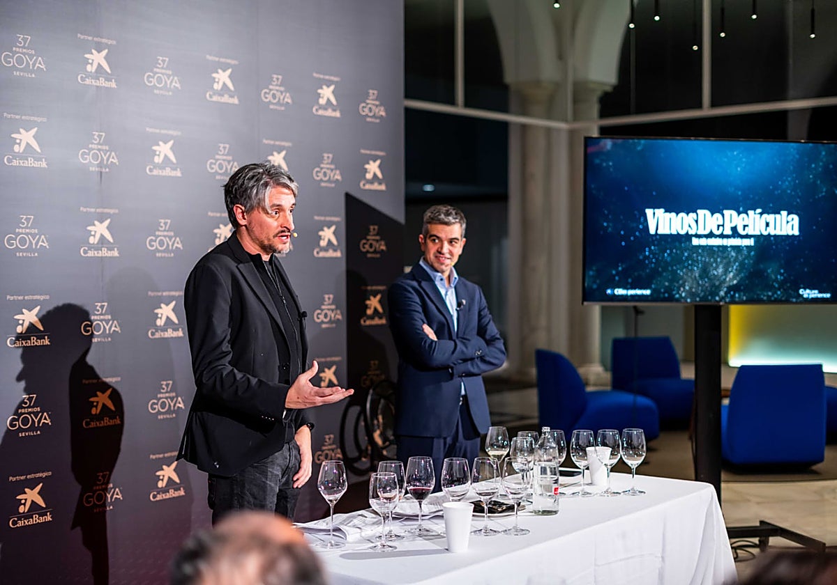 Barrena y Centelles durante el desarrollo de la cata