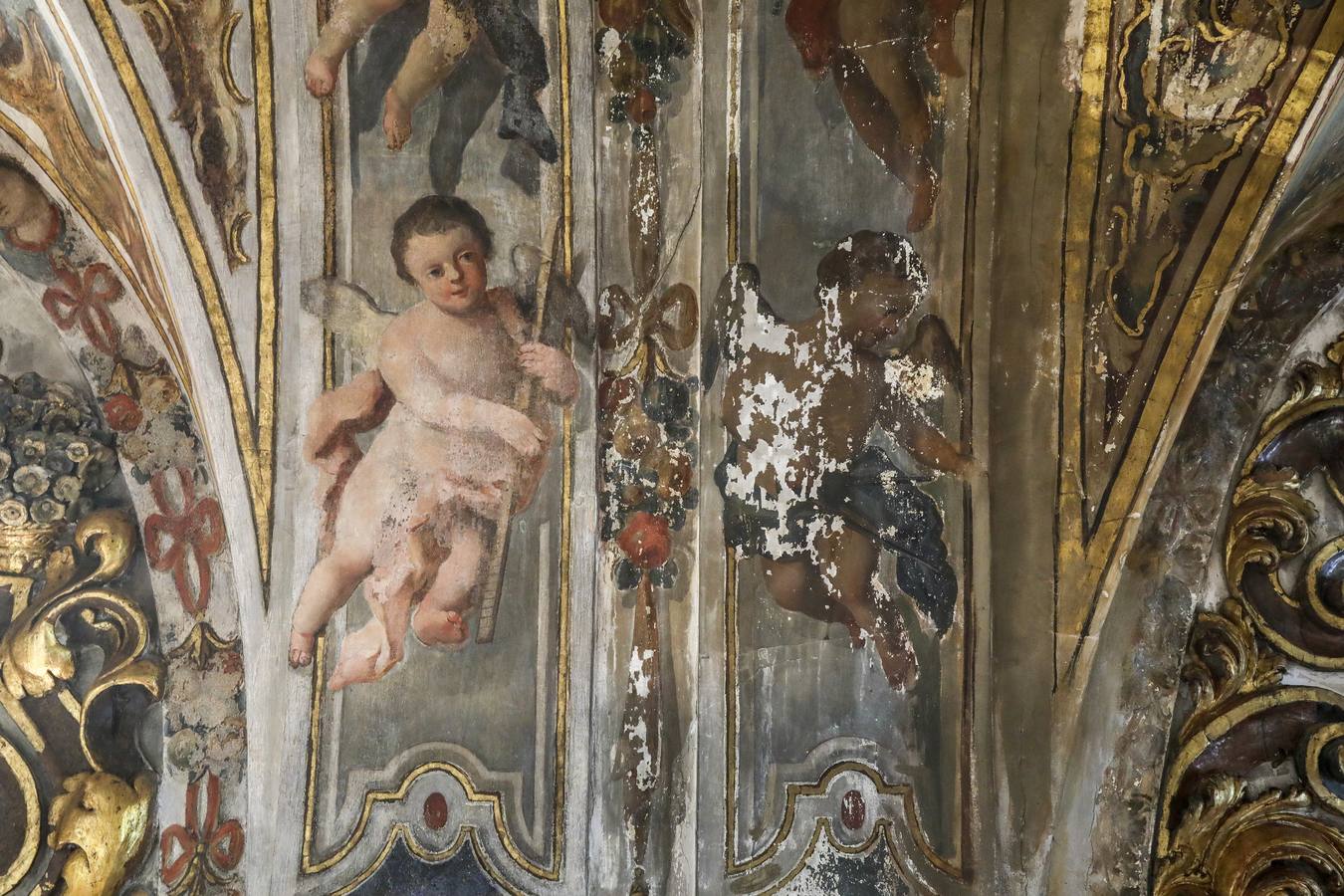 Visita a la nueva fase de restauración de las pinturas murales de la capillita de San José