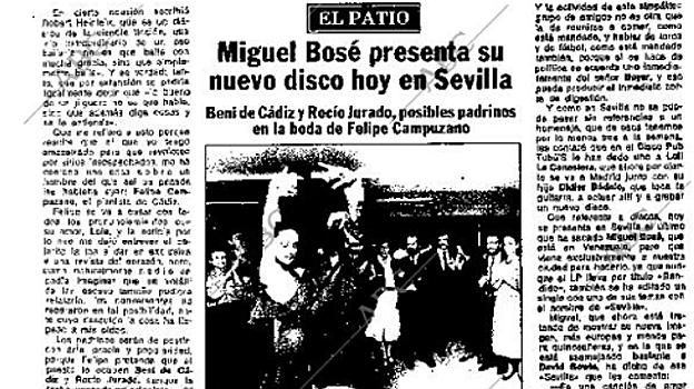 El mensaje oculto en la canción 'Sevilla' de Miguel Bosé