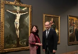 La obra 'Cristo crucificado' del Greco llega al Centro Velázquez de Sevillla procedente de Budapest