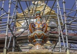 El Casino de la Exposición recupera los azulejos de su cúpula