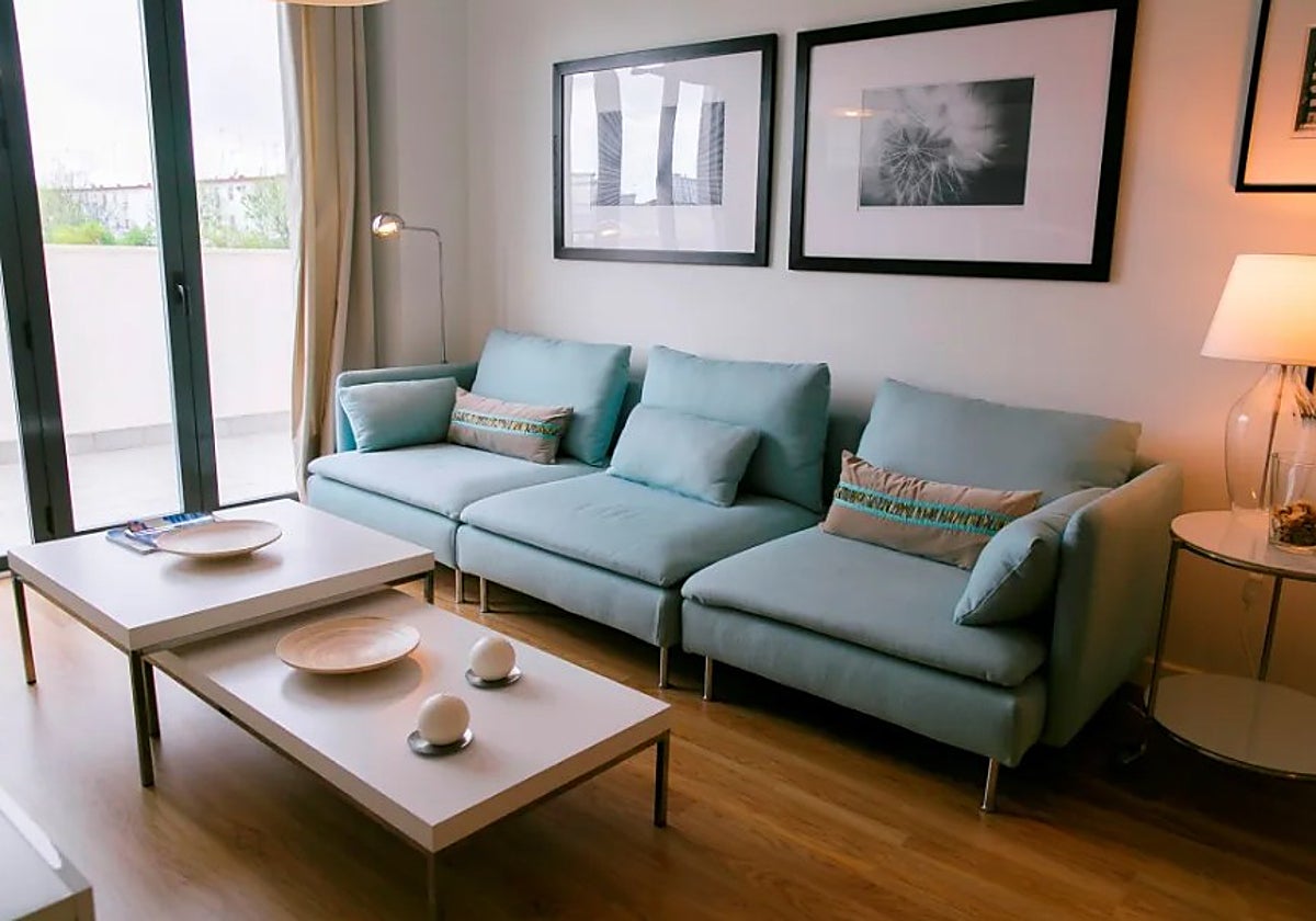 Interior de una de las viviendas de la promoción de Cátodo