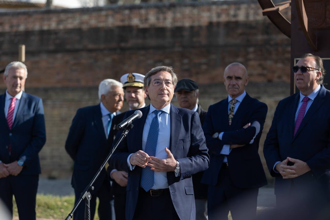Inauguración del monumento a Juan Sebastián Elcano en el Muelle de Nueva York