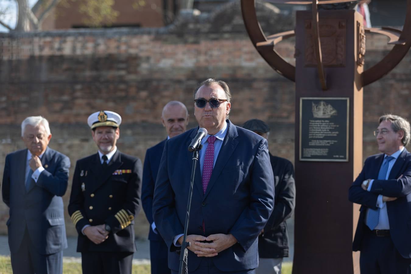 Inauguración del monumento a Juan Sebastián Elcano en el Muelle de Nueva York