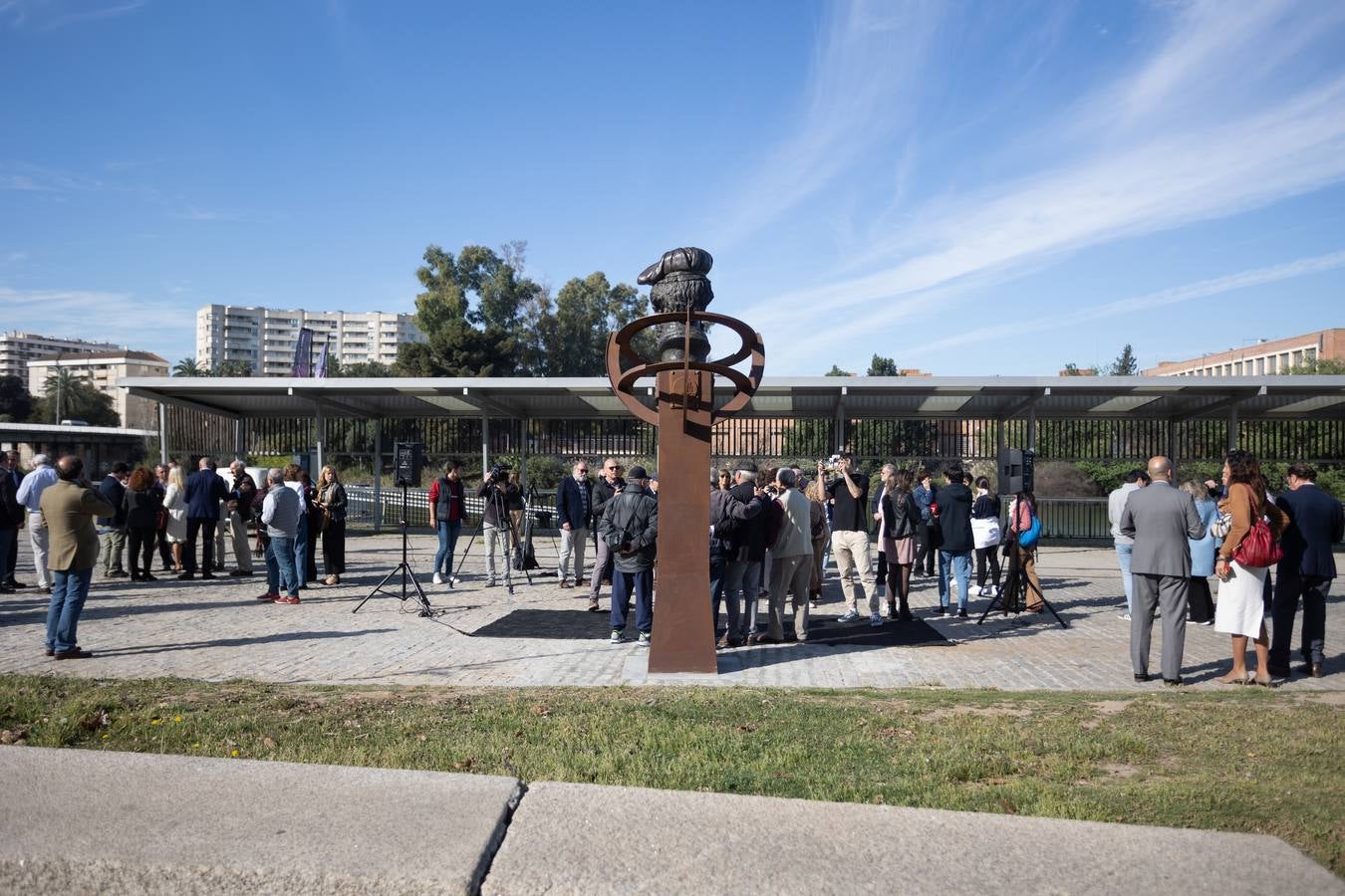 Inauguración del monumento a Juan Sebastián Elcano en el Muelle de Nueva York