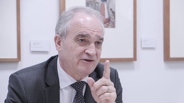 Antonio Mingorance, durante la entrevista en la Casa de ABC