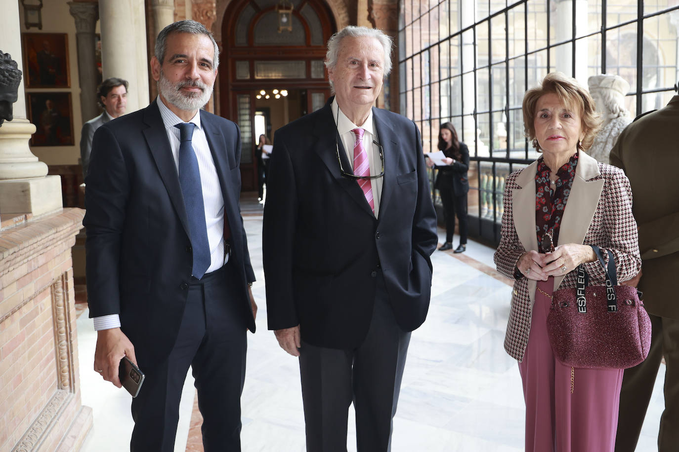 Juan Luis Clavería, José Guirado y María Dolores Quesada