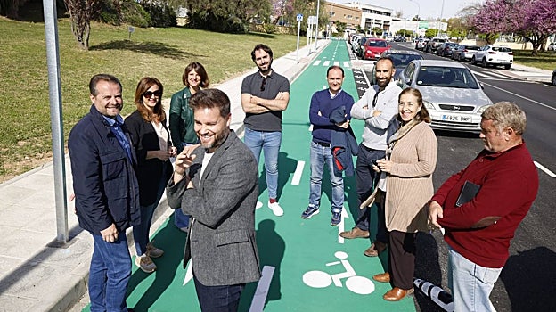 Inauguración del carril bici del PISA en Mairena del Aljarafe