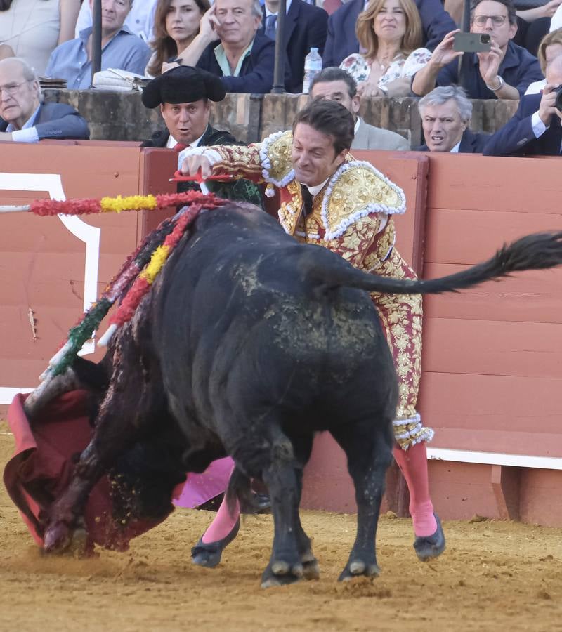 Lama de Góngora, en la corrida del dieciséis de abril de 2023 en la Plaza de Toros de Sevilla 