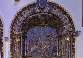 La Lanzada comienza con la restauración del retablo de la Piedad de San Martín