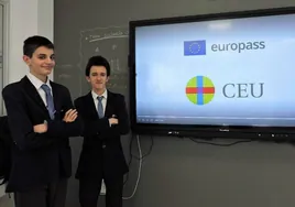 Dos alumnos de Secundaria del Colegio CEU San Pablo Sevilla, ganadores del Concurso Escolar Europass 2023