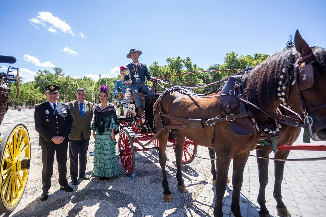 Entrega de trofeos del Campeonato Internacional de Enganches de Tradición en Sevilla