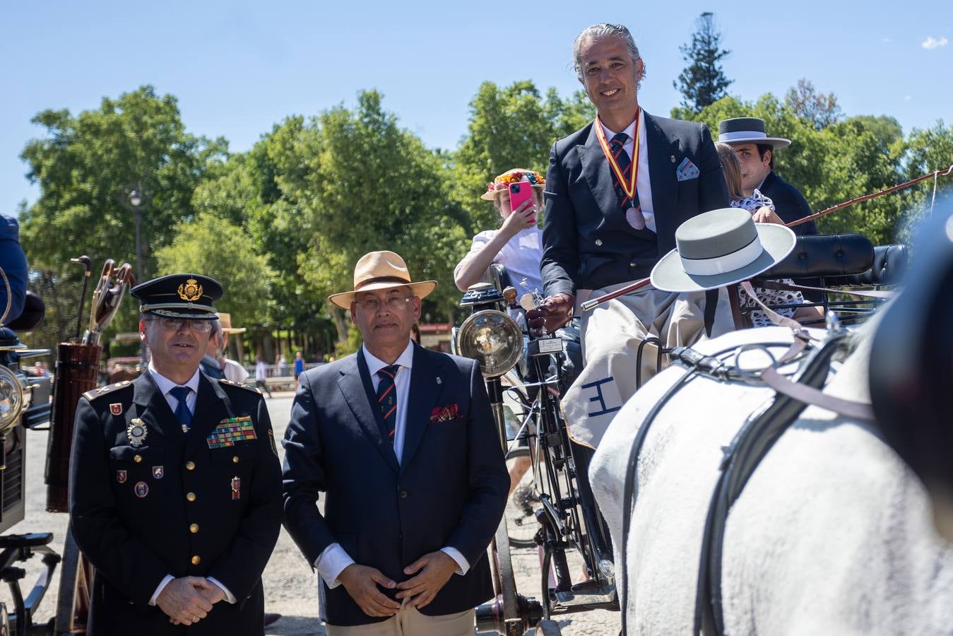 Entrega de trofeos del Campeonato Internacional de Enganches de Tradición en Sevilla