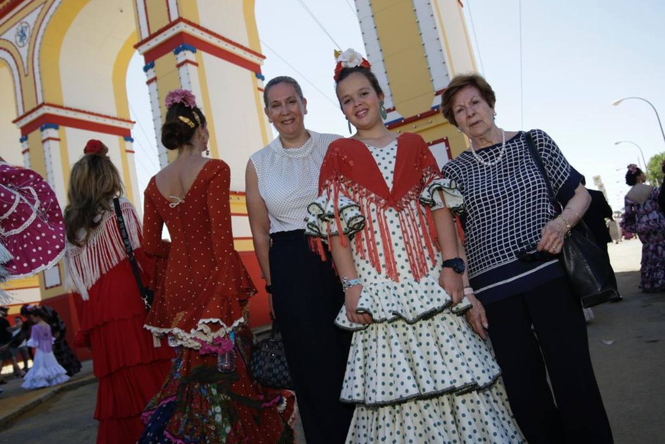 Ambiente del real de la Feria este domingo 
