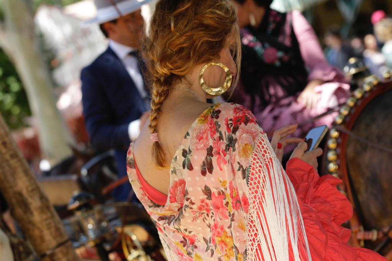 Ambiente del real de la Feria este domingo 