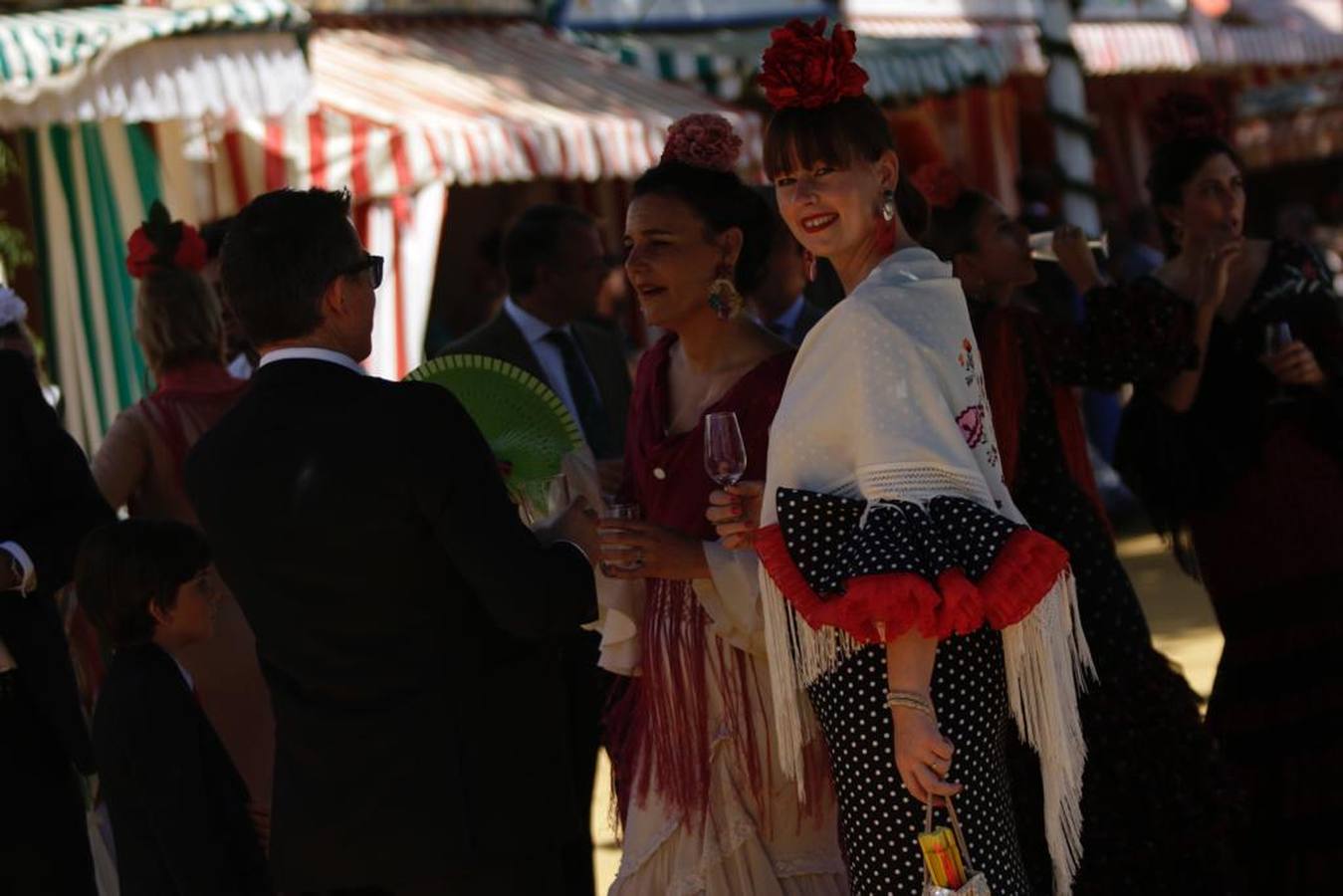 Ambiente del real de la Feria este domingo 