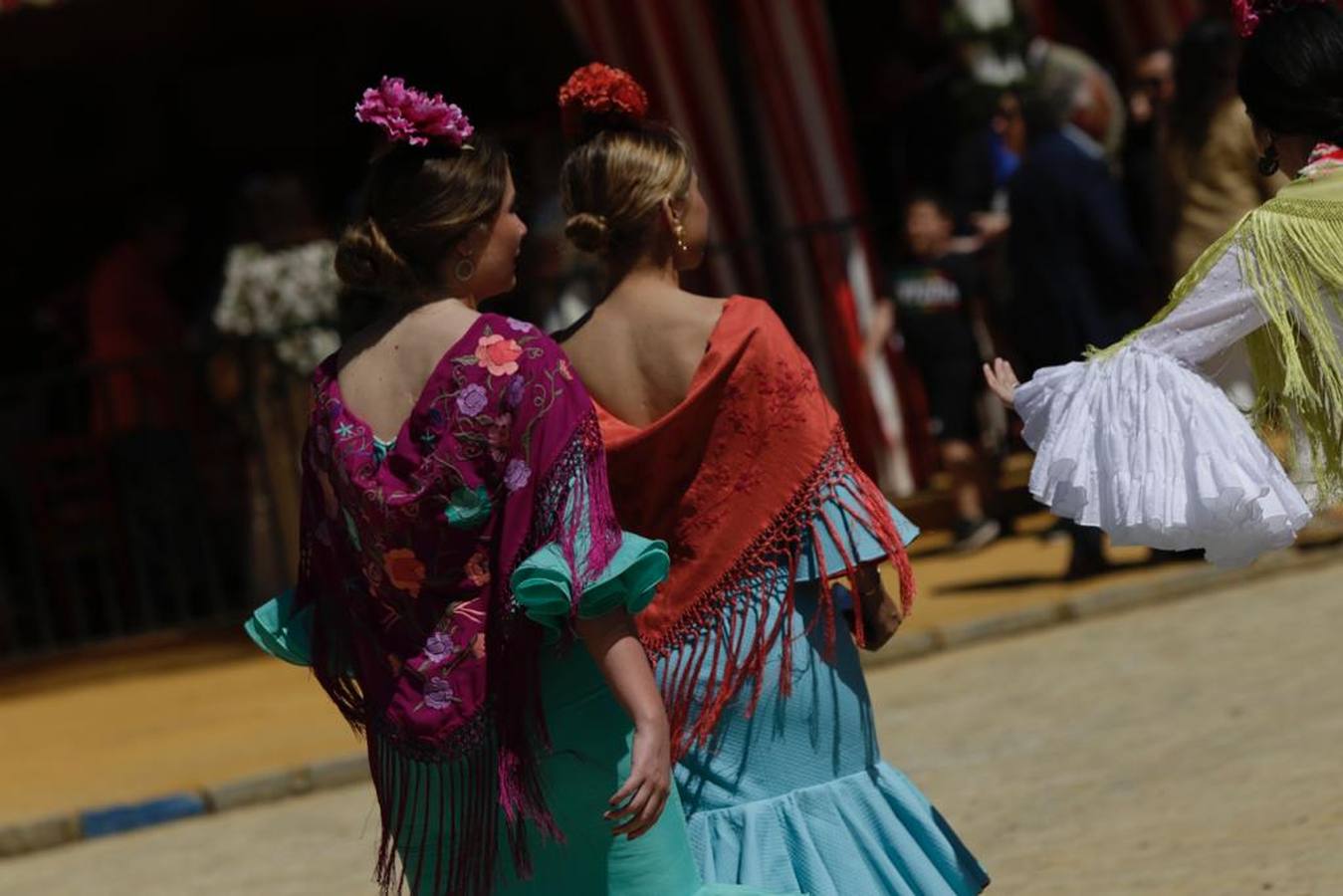 Ambiente del real de la Feria este domingo 