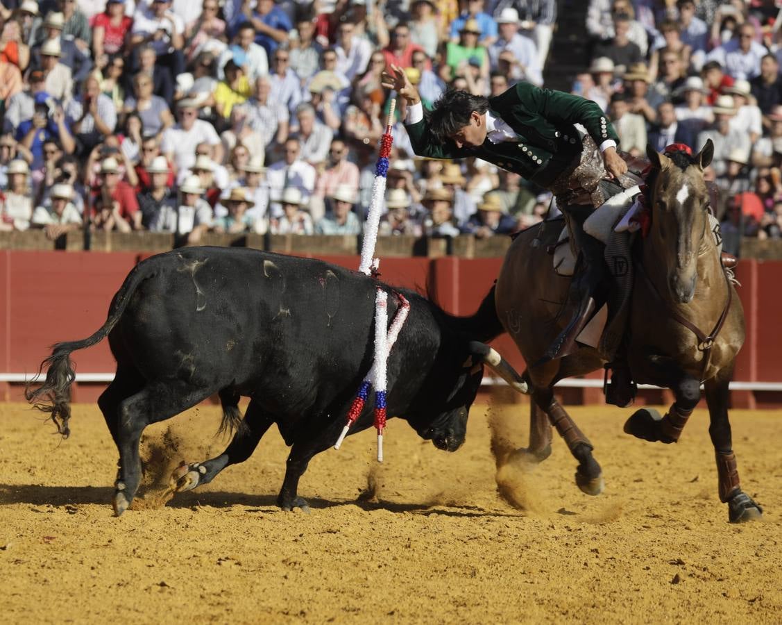Faena del rejoneador Diego Ventura, este domingo en la Maestranza