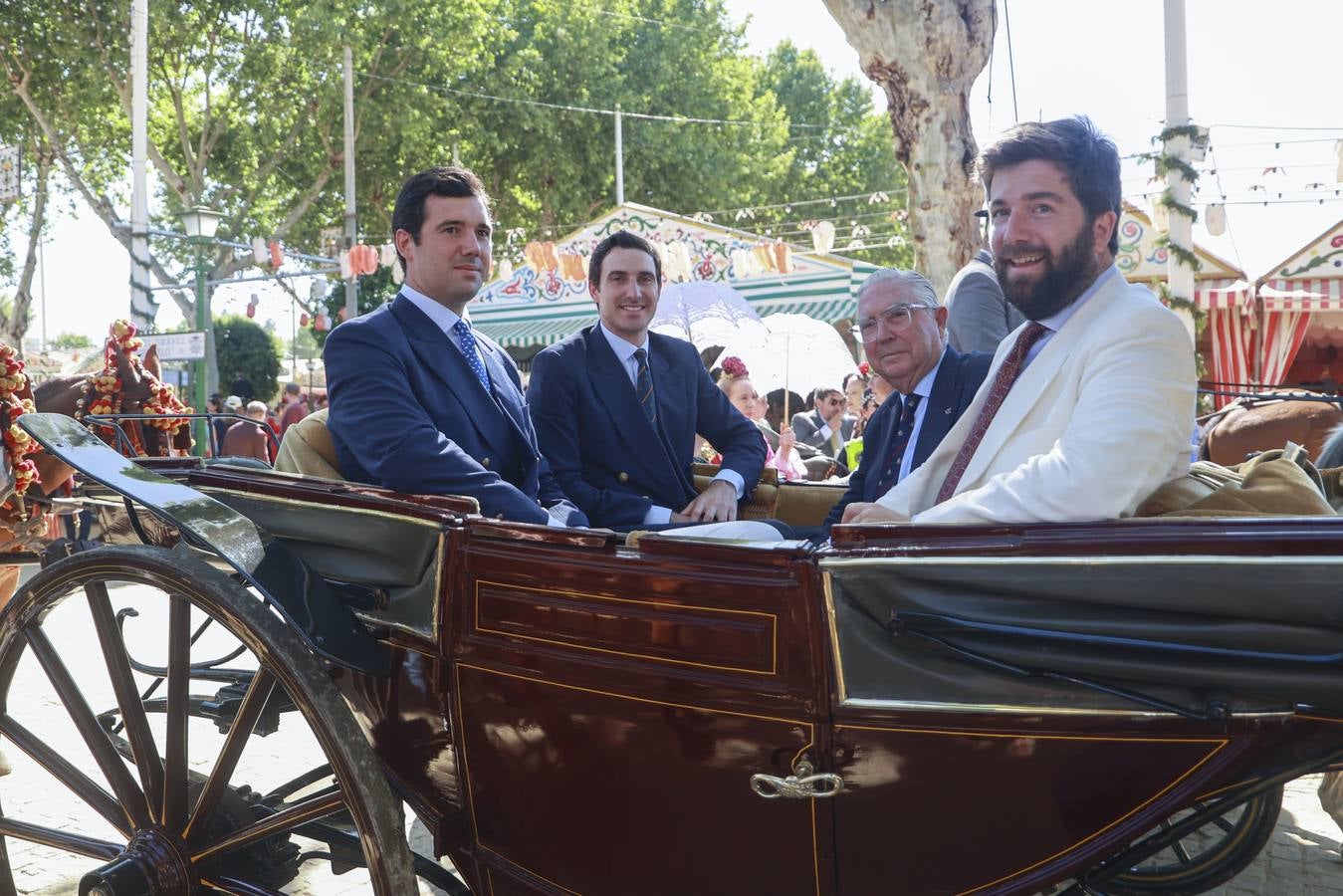 Enrique, Leopoldo y Enrique Moreno de la Cova y Rafael Beca