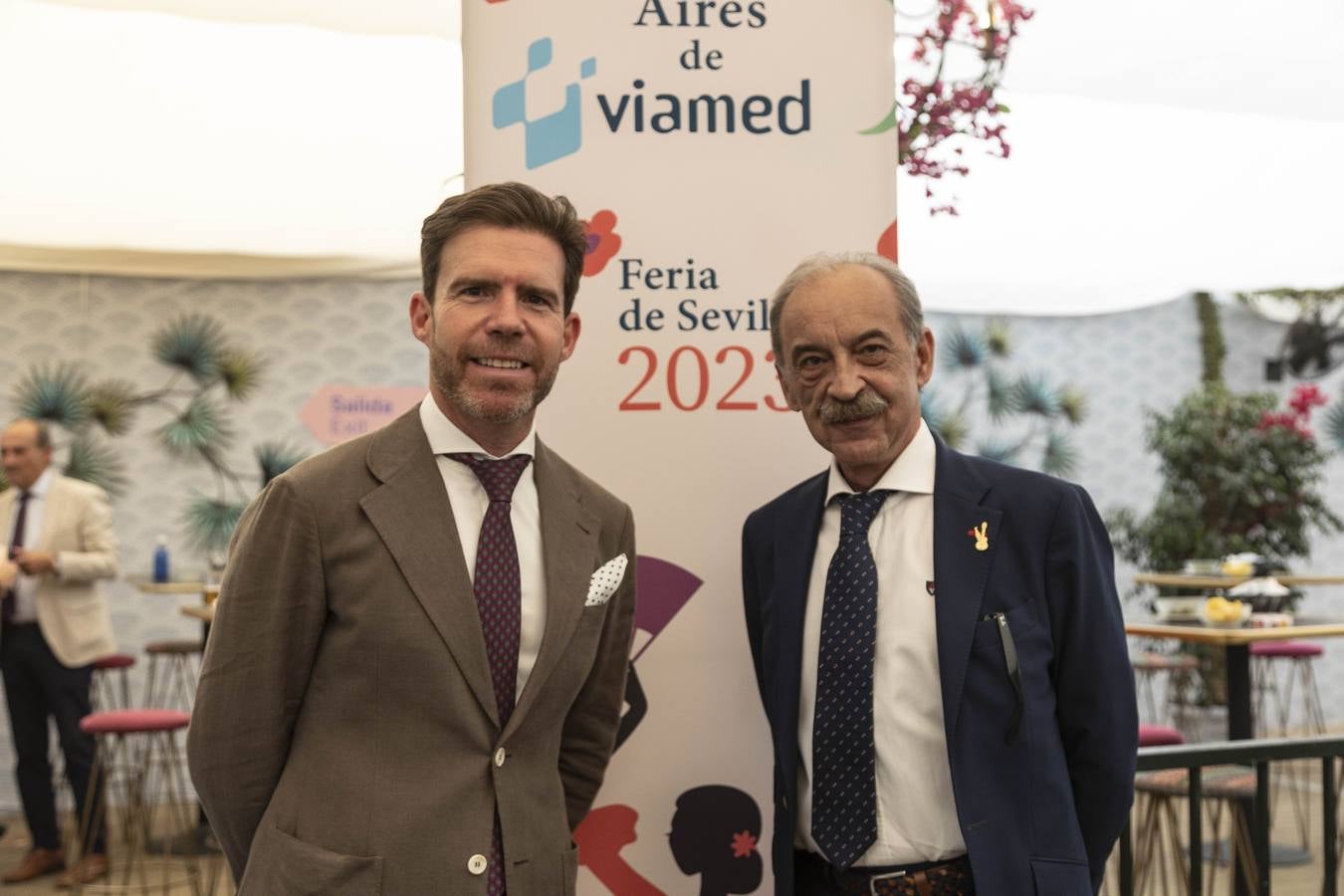 La recepción en la caseta de Viamed estuvo muy animada