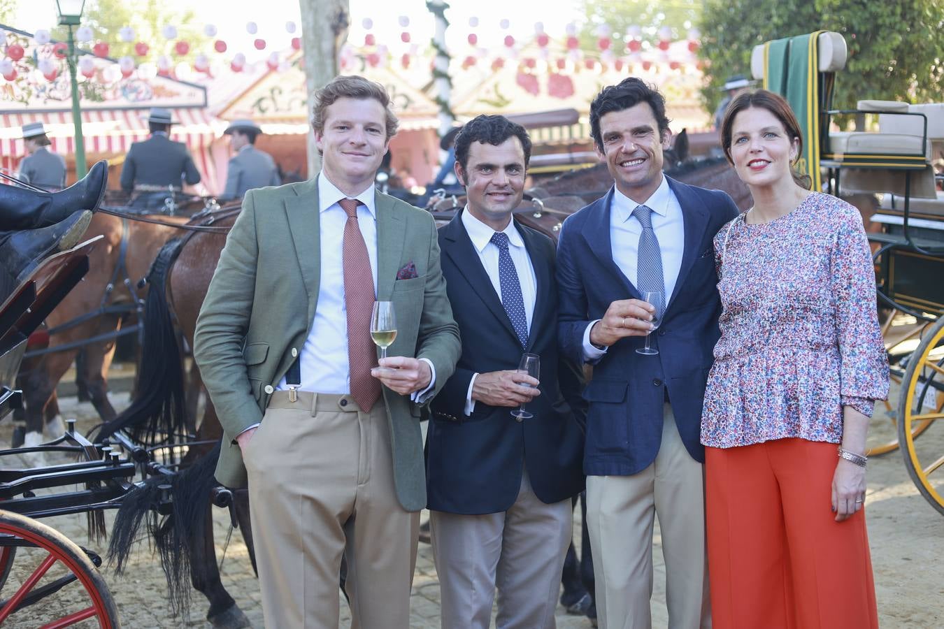 Antonio Pickman, Diego Brazao, Manuel Veiga y Pilar Pickman