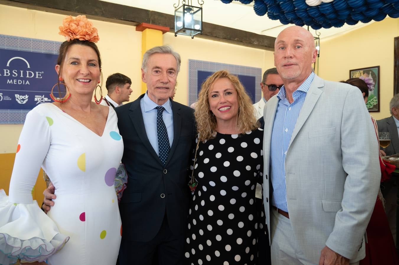 Ambiente de las recepciones este miércoles en el real de la Feria