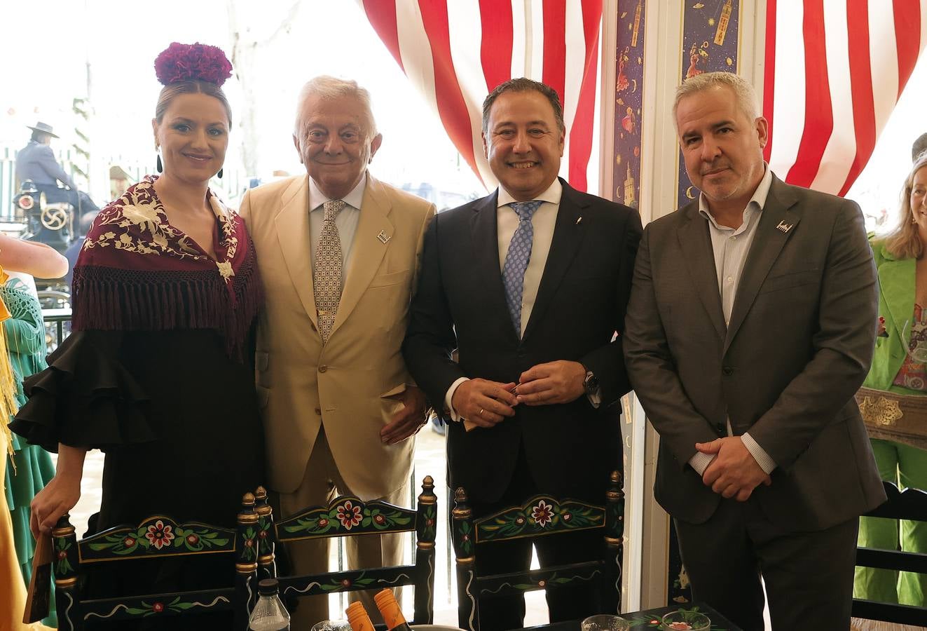 Ambiente de las recepciones este miércoles en el real de la Feria