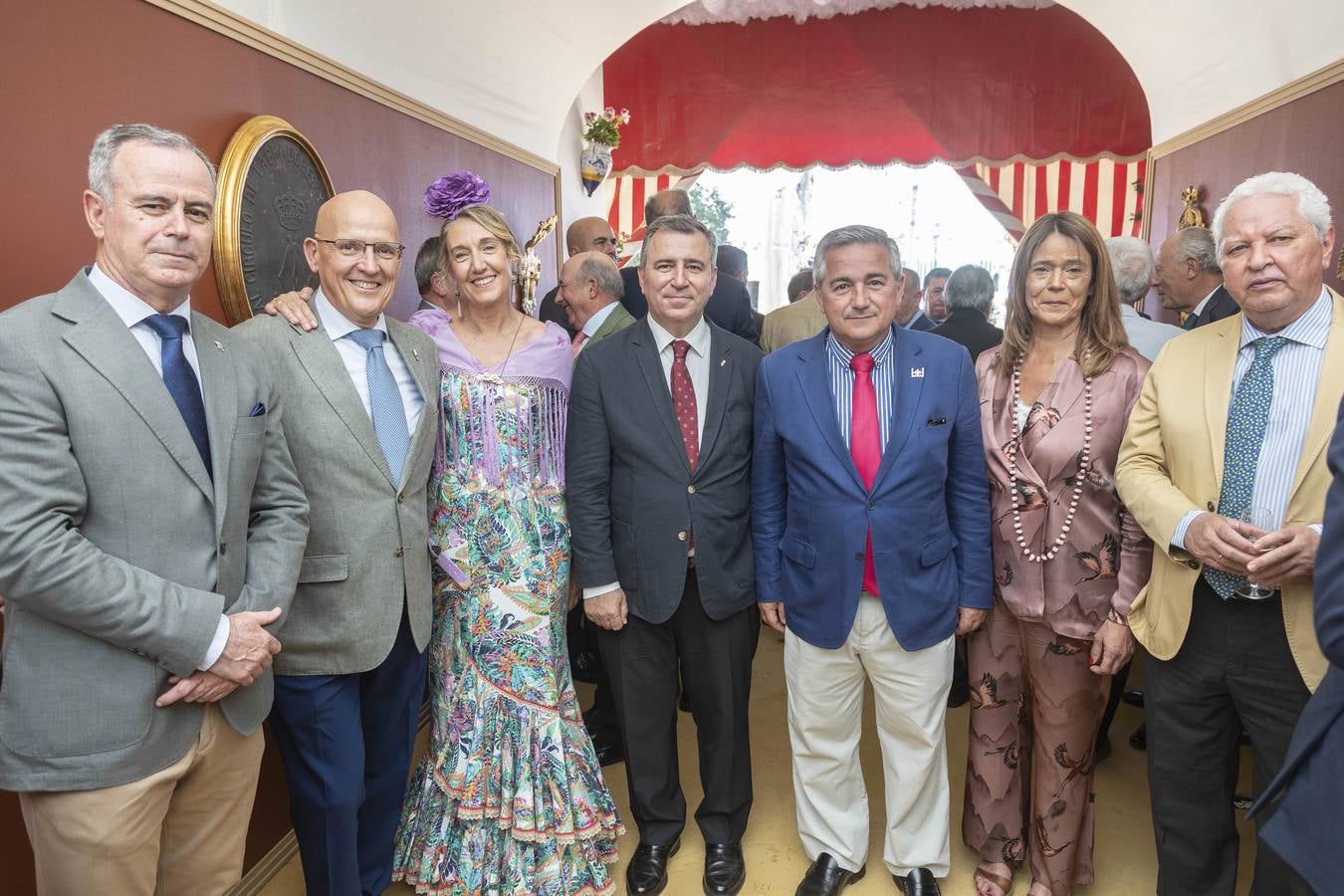 Ambiente de las recepciones este miércoles en el real de la Feria