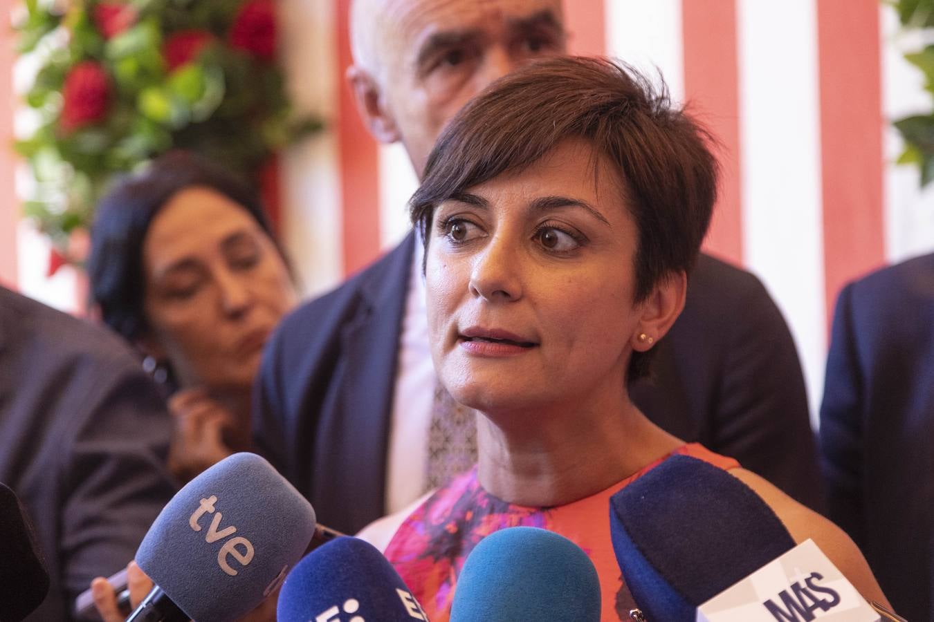 Ambiente de las recepciones este miércoles en el real de la Feria