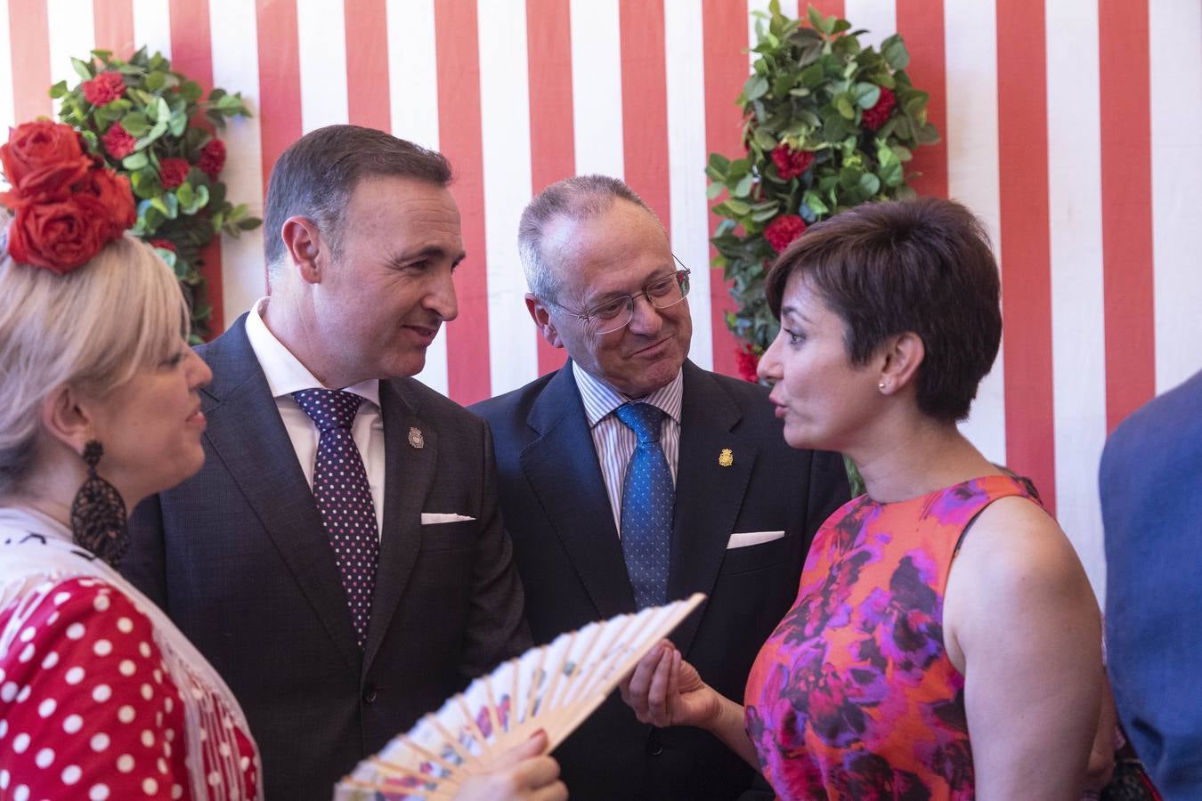 Ambiente de las recepciones este miércoles en el real de la Feria