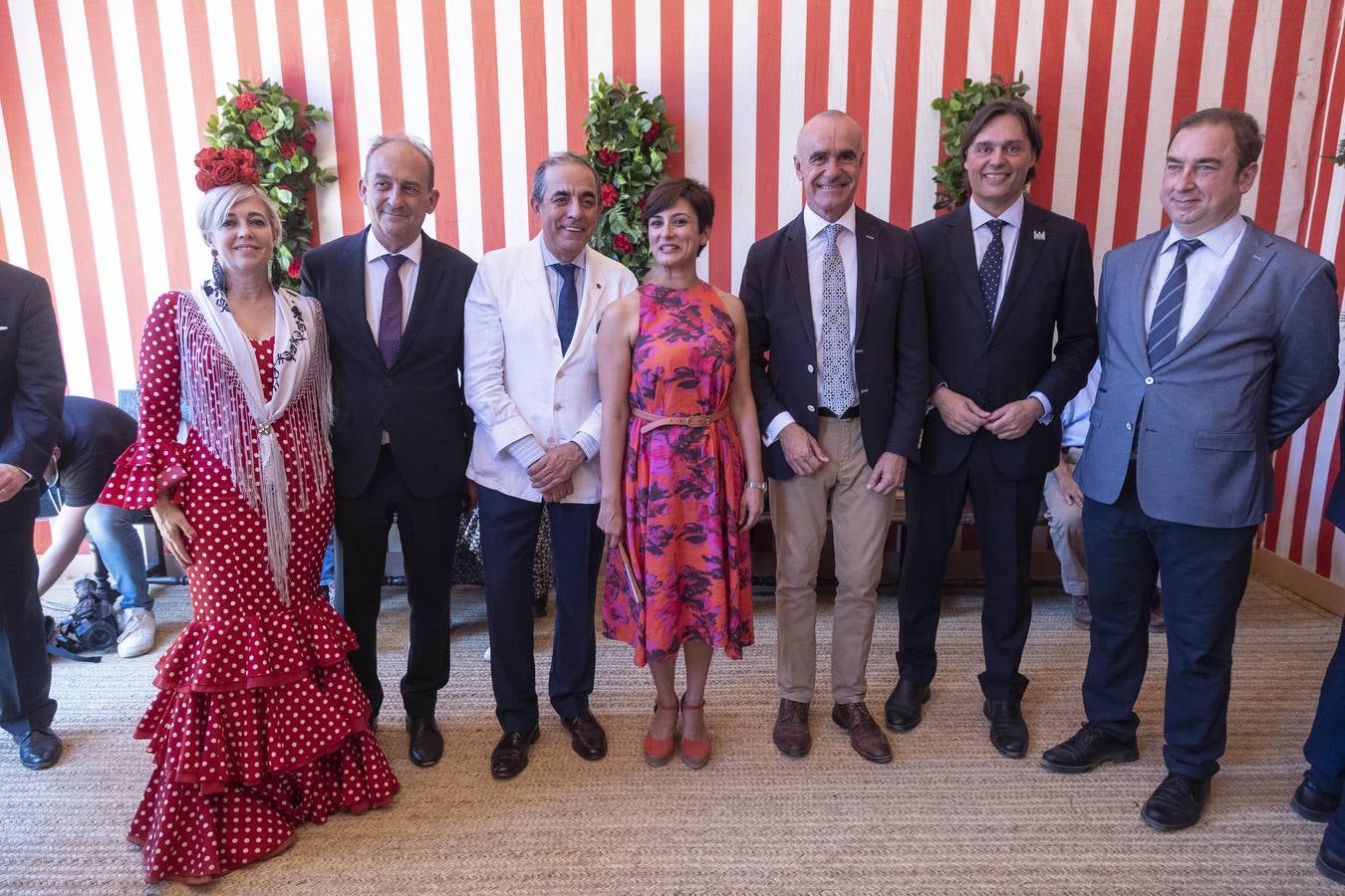 Ambiente de las recepciones este miércoles en el real de la Feria