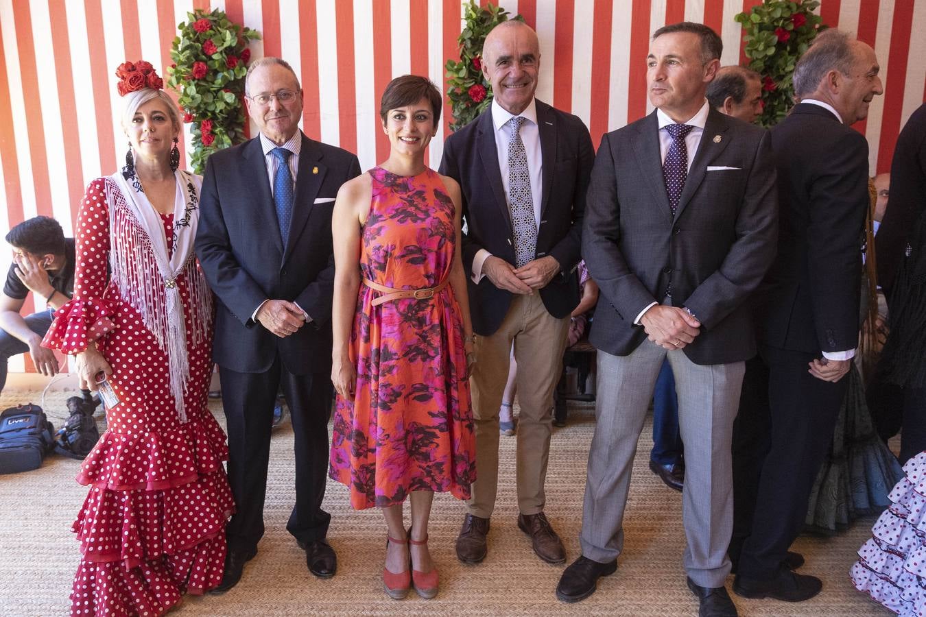 Ambiente de las recepciones este miércoles en el real de la Feria
