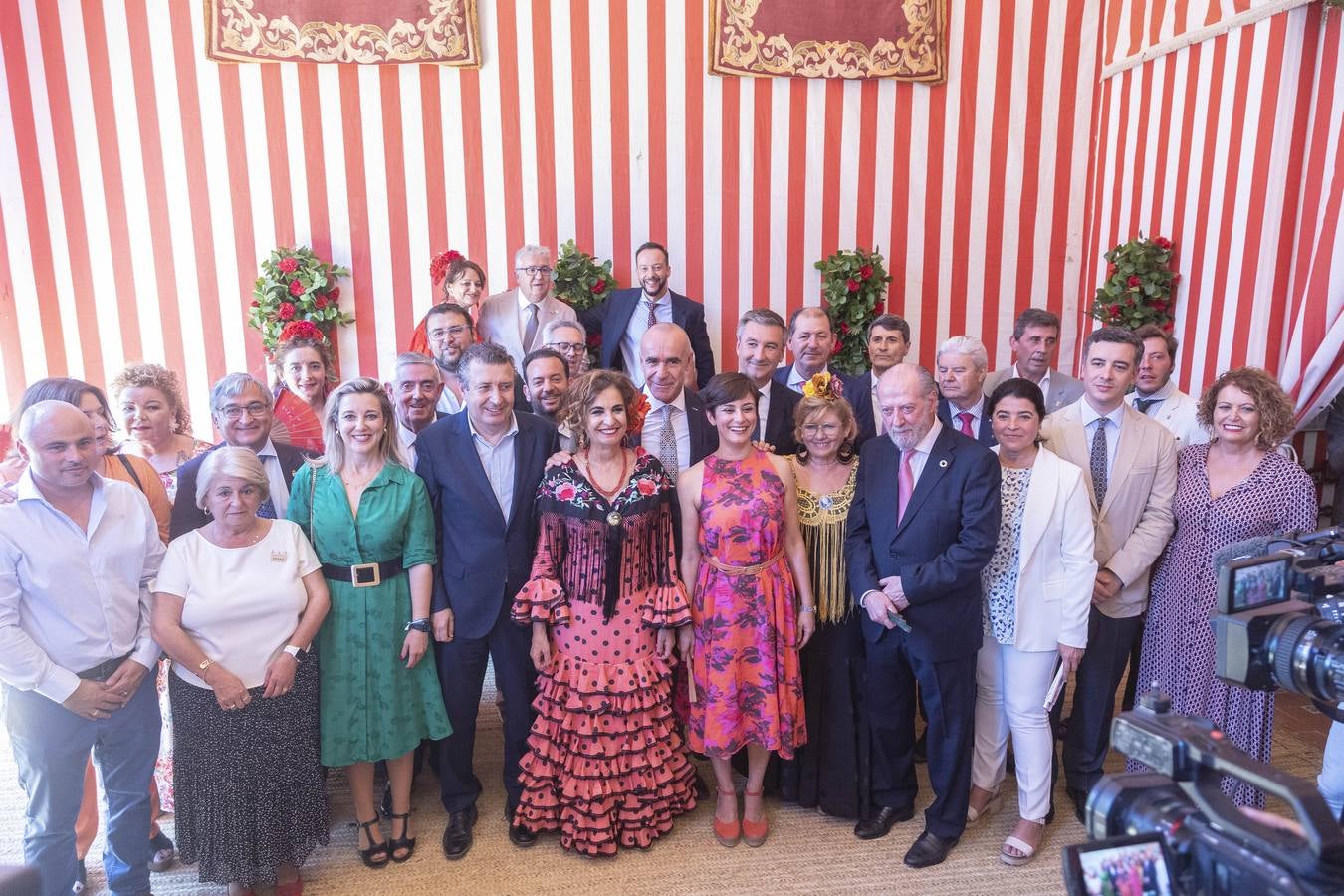 Ambiente de las recepciones este miércoles en el real de la Feria