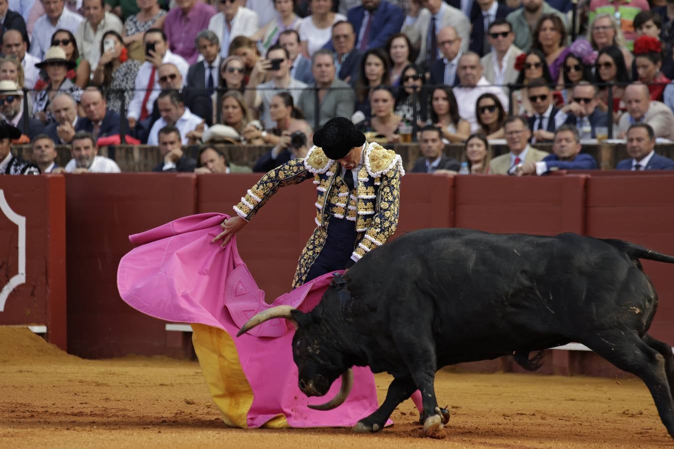 José María Manzanares, en su corrida este jueves en la Maestranza