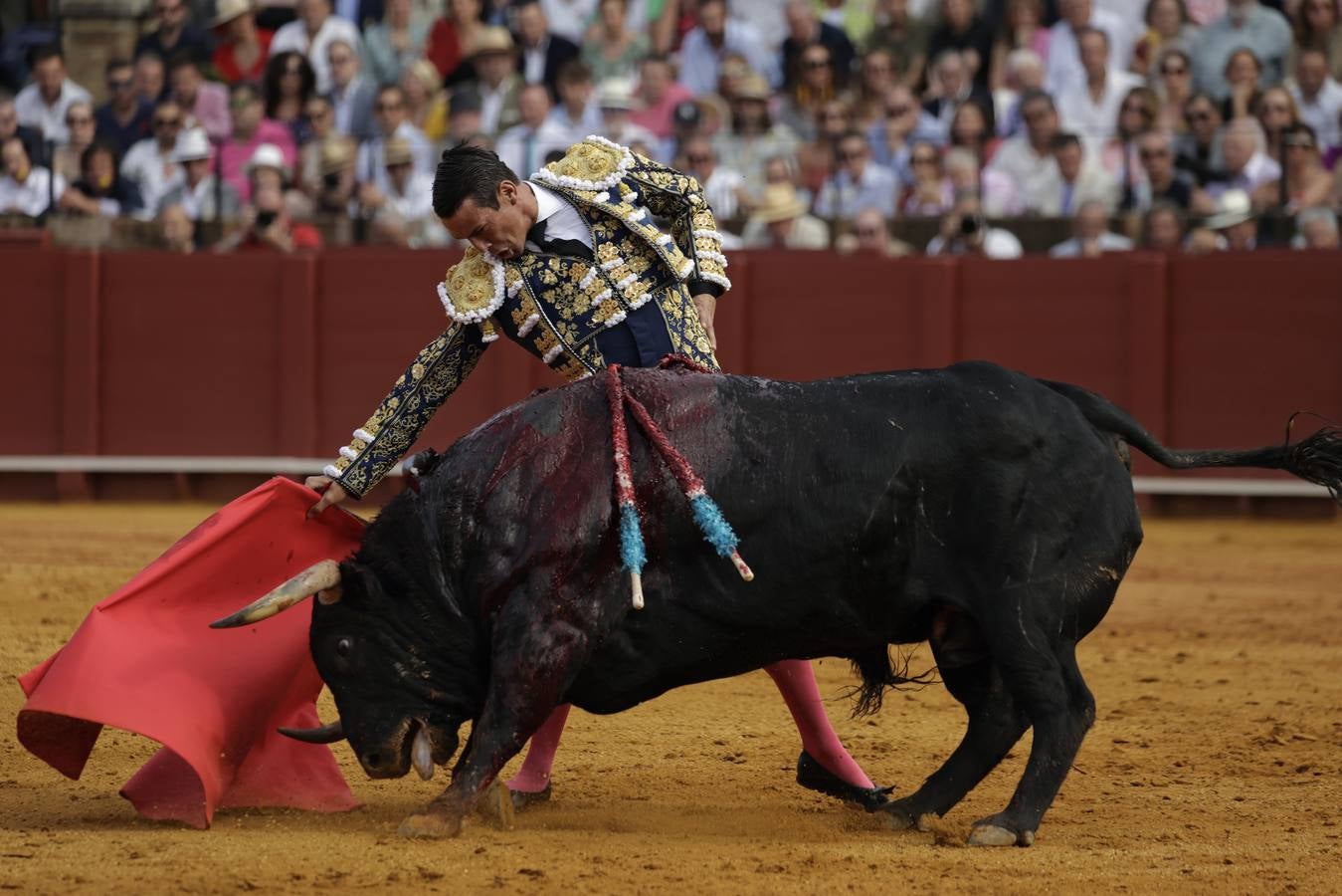 José María Manzanares, en su corrida este jueves en la Maestranza