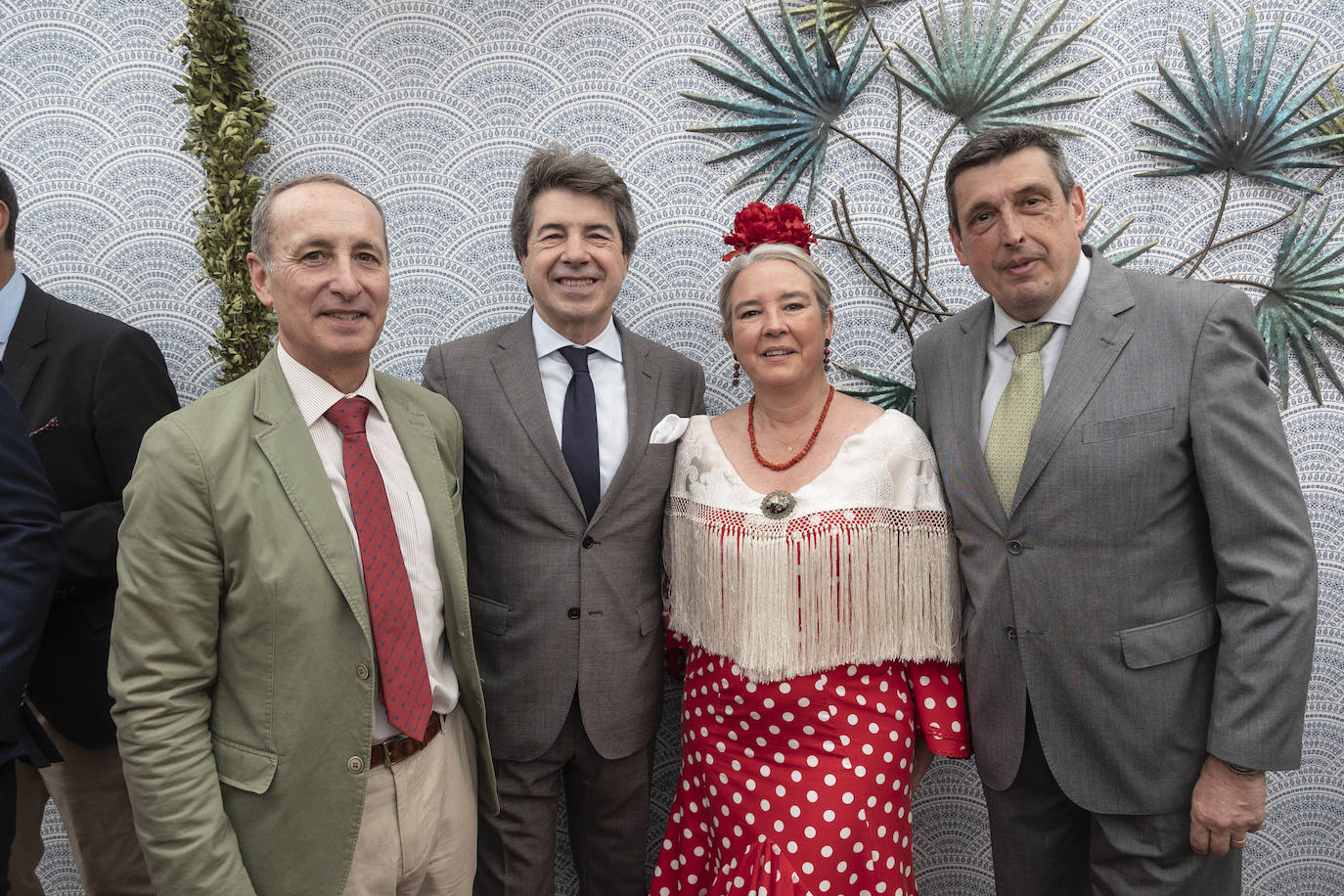 Recepción en la caseta de Airbus en este jueves de feria