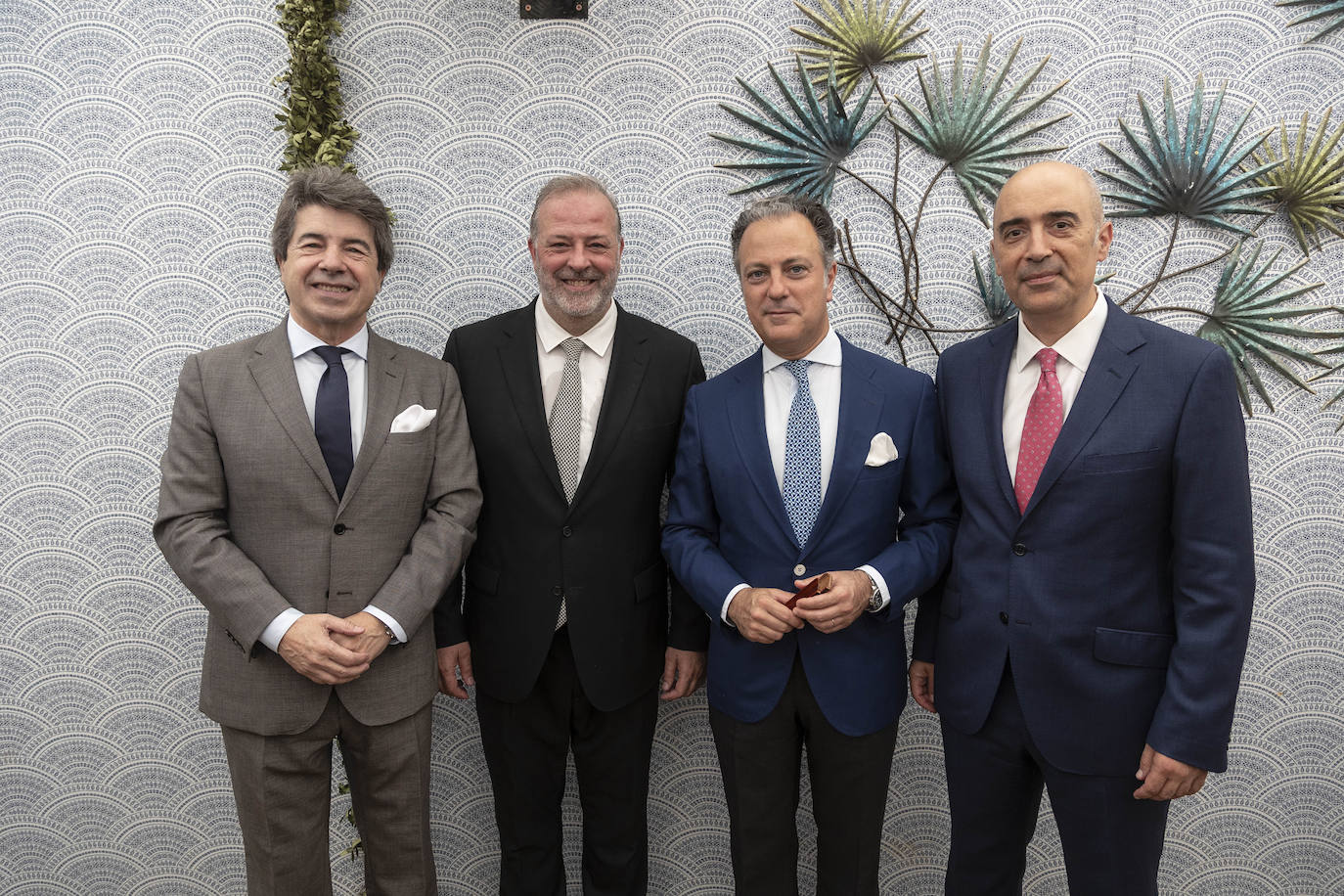 Recepción en la caseta de Airbus en este jueves de feria