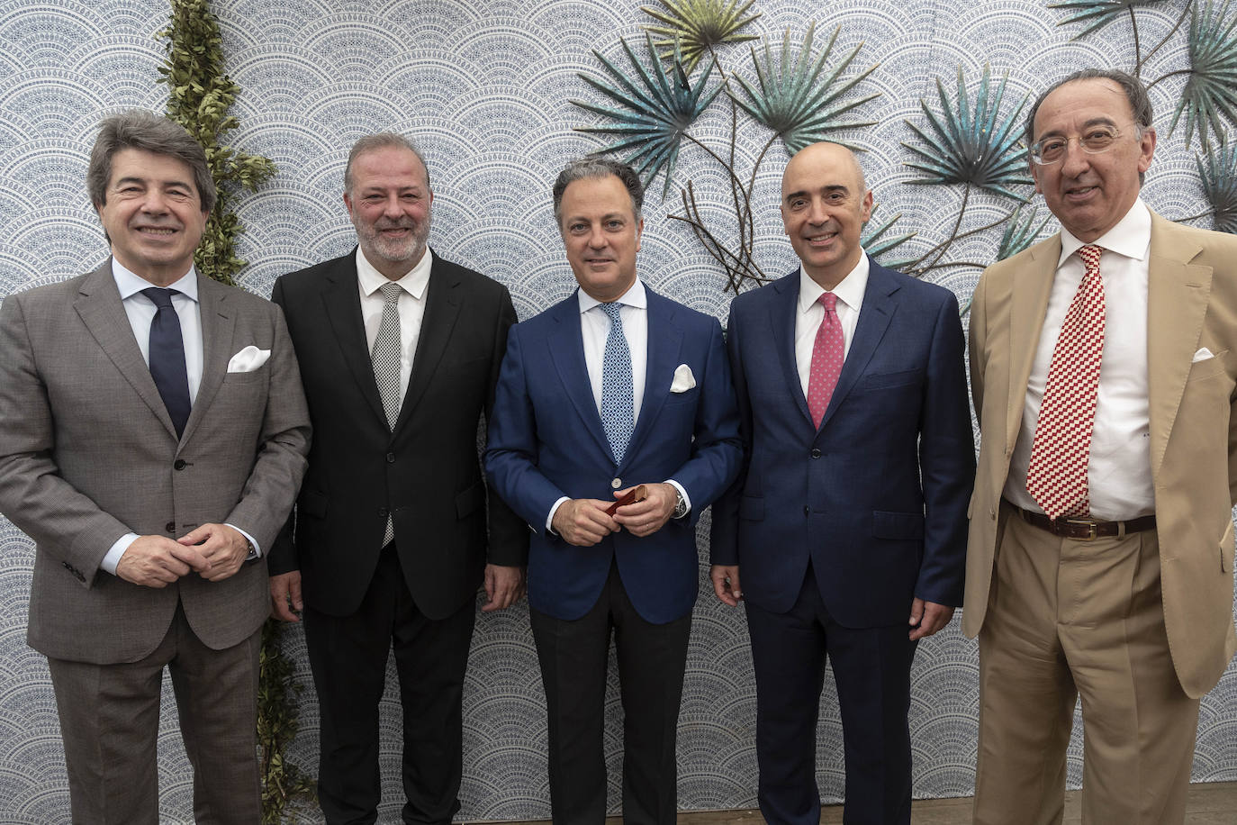 Recepción en la caseta de Airbus en este jueves de feria