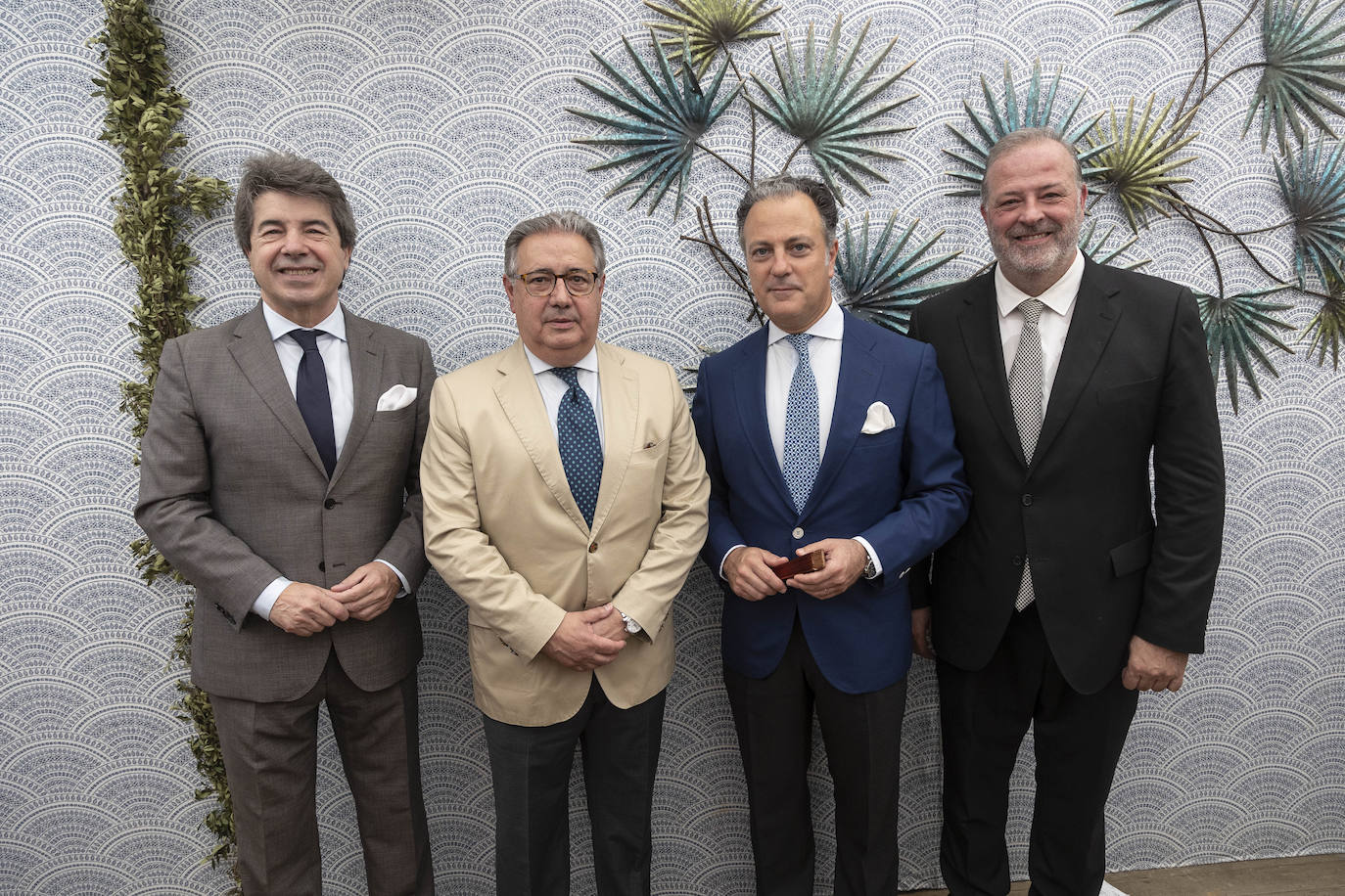 Recepción en la caseta de Airbus en este jueves de feria