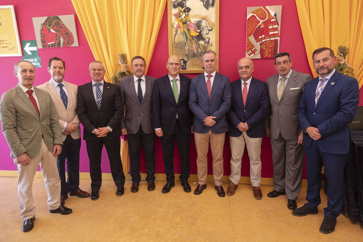 Recepción en la caseta del Ejército del Aire