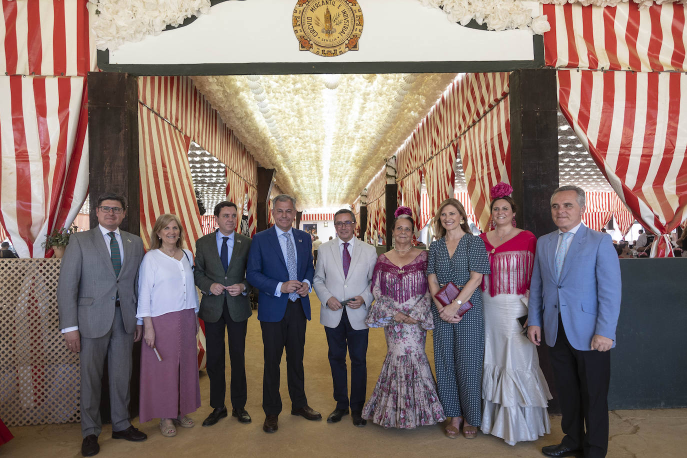 Recepción en la caseta del Mercantil