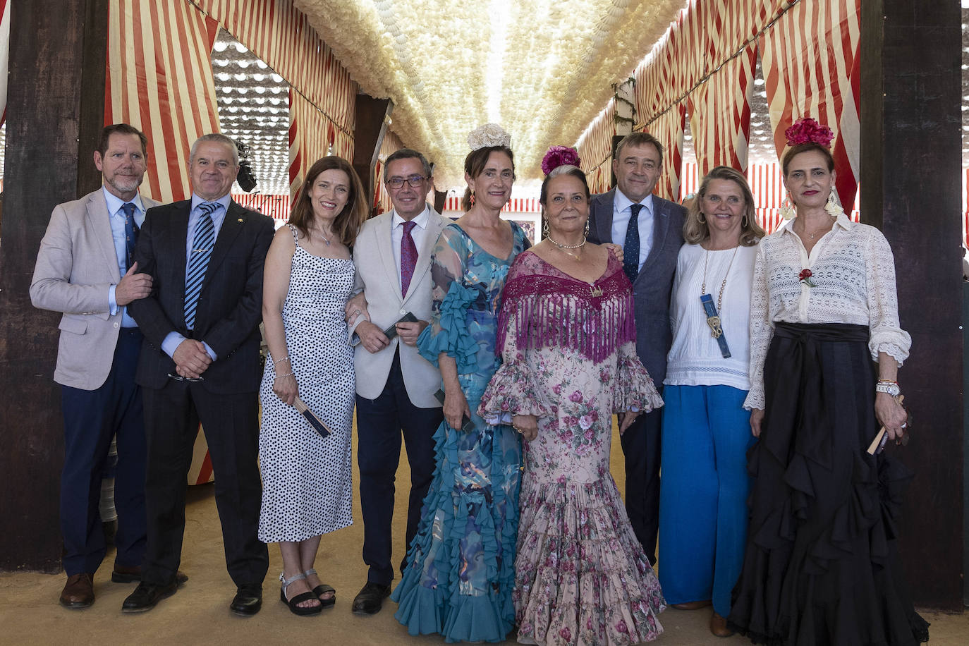 Recepción en la caseta del Mercantil