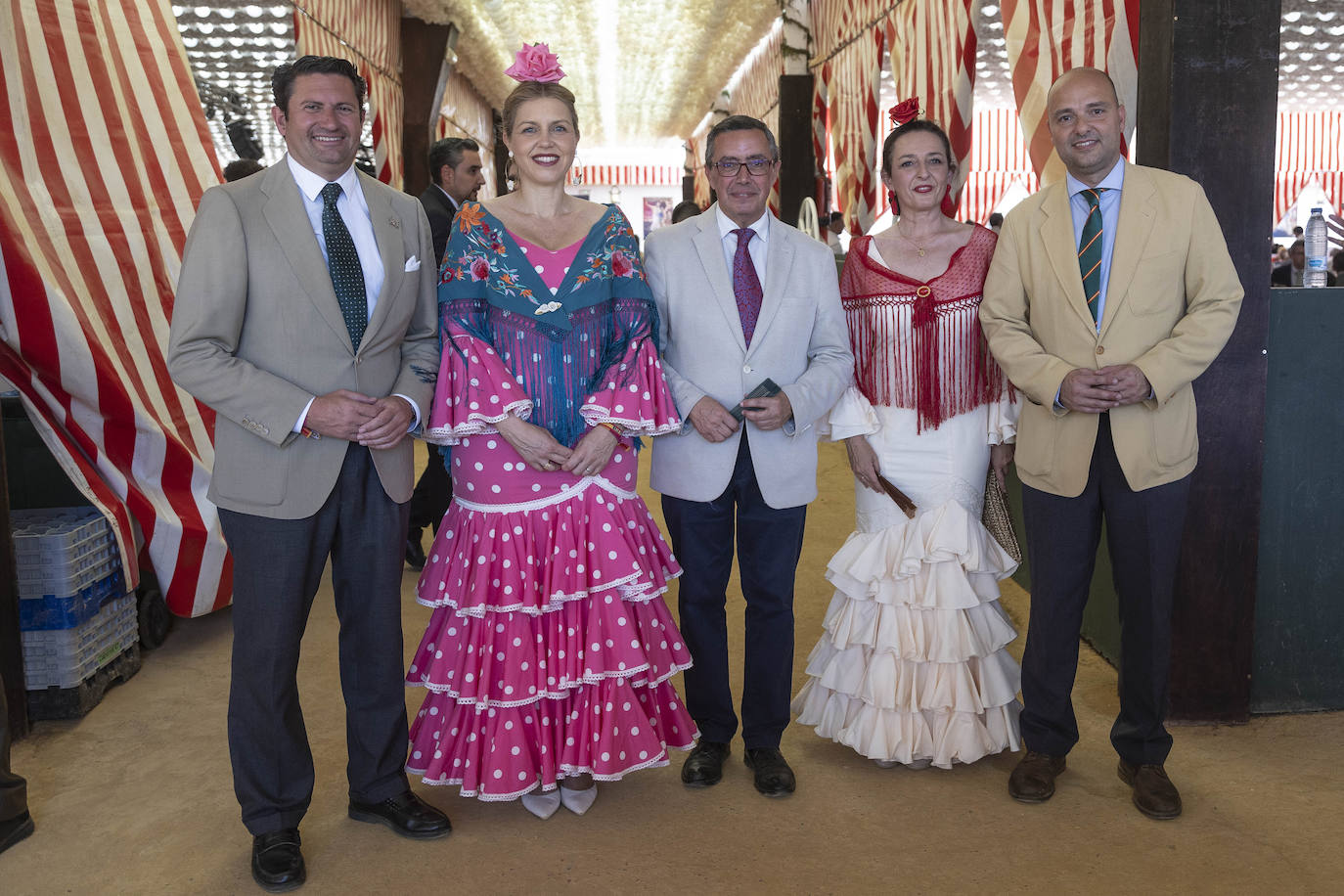 Recepción en la caseta del Mercantil