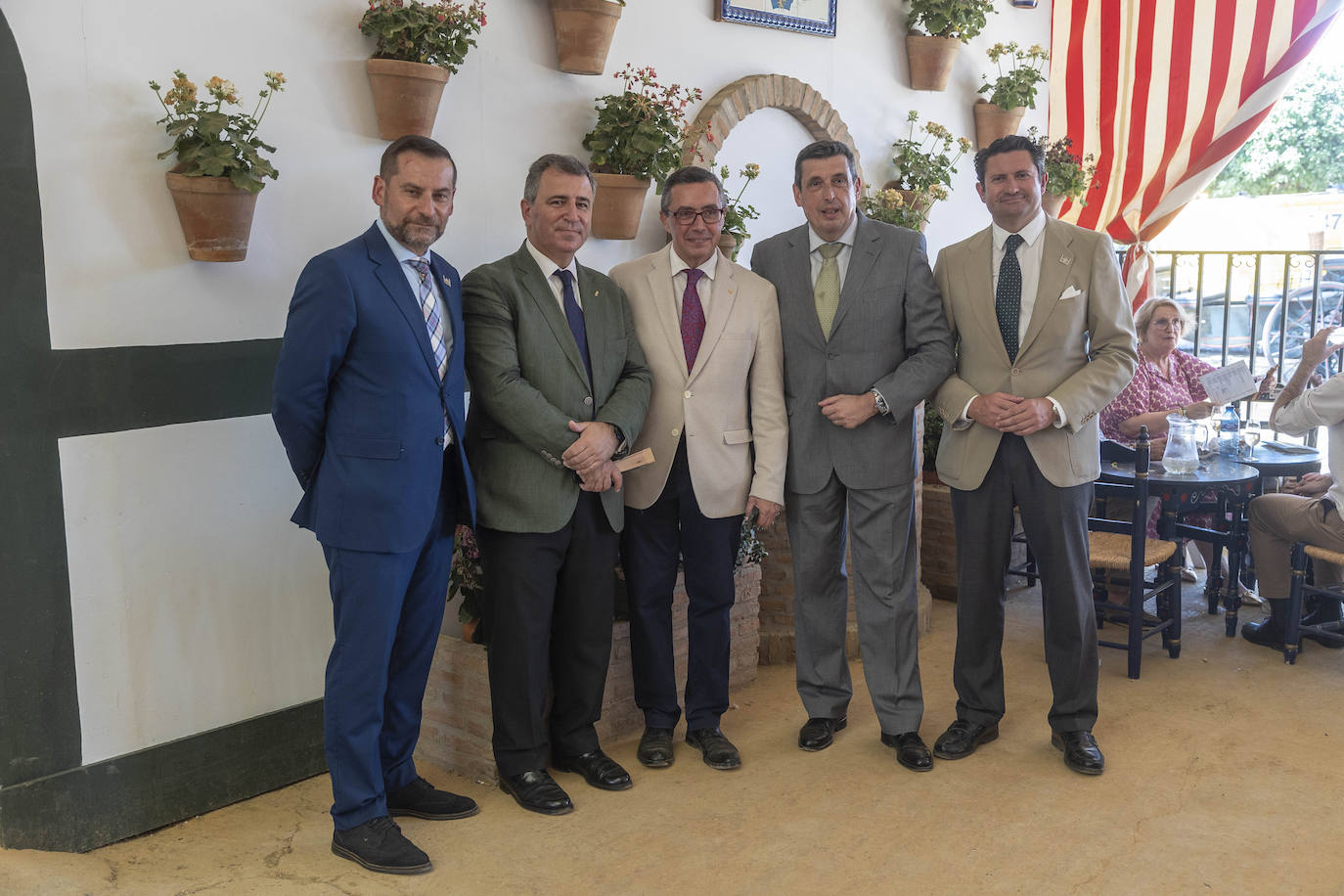 Recepción en la caseta del Mercantil