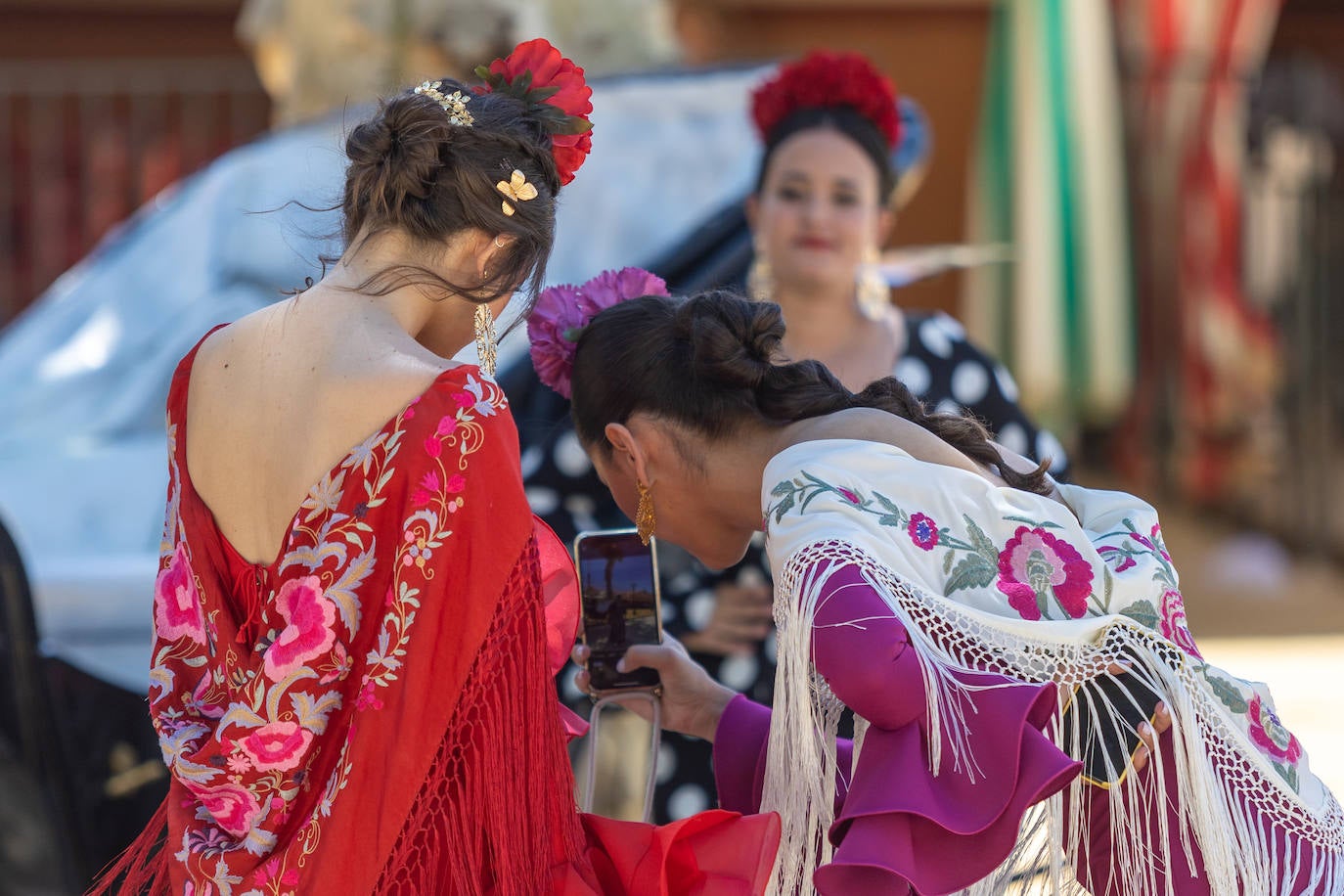 Ambiente en el Real durante el último día de la Feria de Abril de 2023