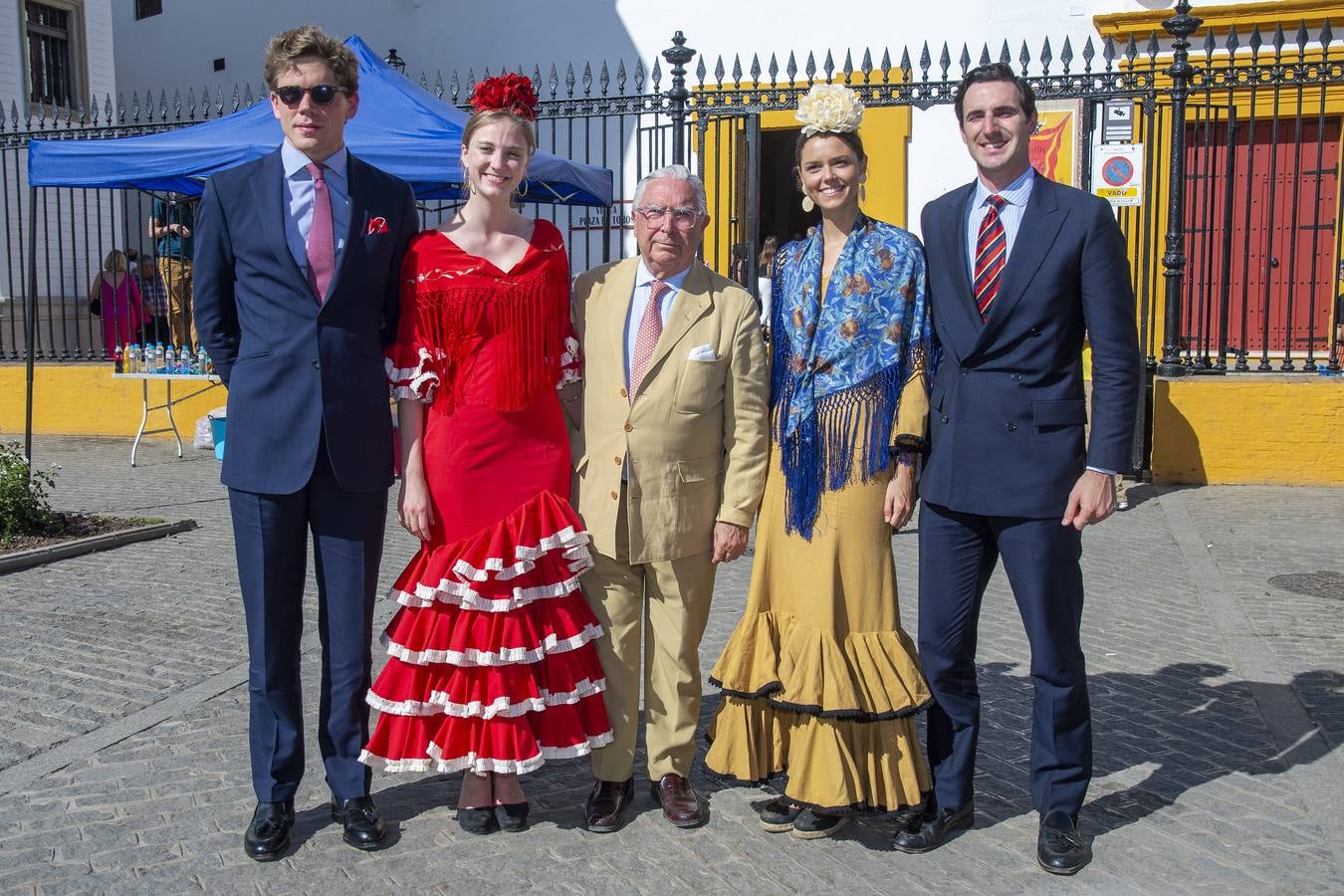 Edouard Brochet, Louise de Belgique, Enrique Moreno de La Cova, Lucía Jiménez y Leopoldo Moreno de la Cova